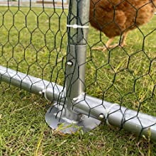 Geeloon Extra Large Chicken Coop Run Pen Cage Hen House W/ Cover 10x7ft, Metal, Walk in