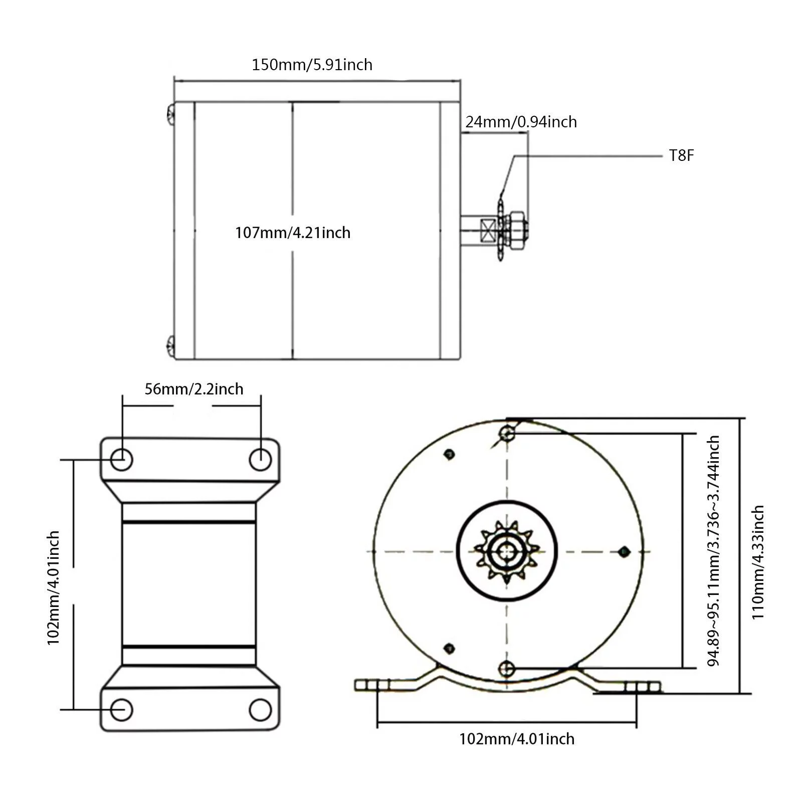 1000W Electric Bicycle Conversion Set Brush E-Bike Cycling Motor Controller 48V