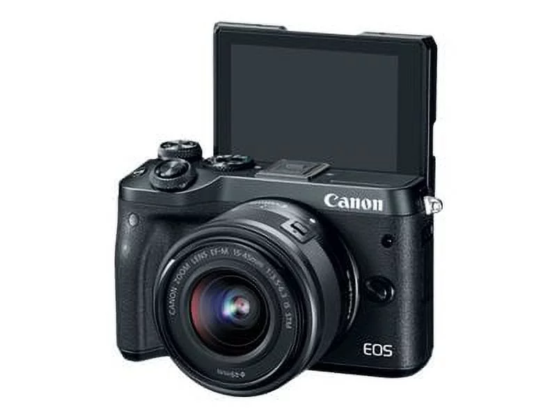 Canon EOS M6 - Digital camera - mirrorless - 24.2 MP - APS-C - 1080p / 60 fps - body only - Wireless LAN, NFC, Bluetooth - black