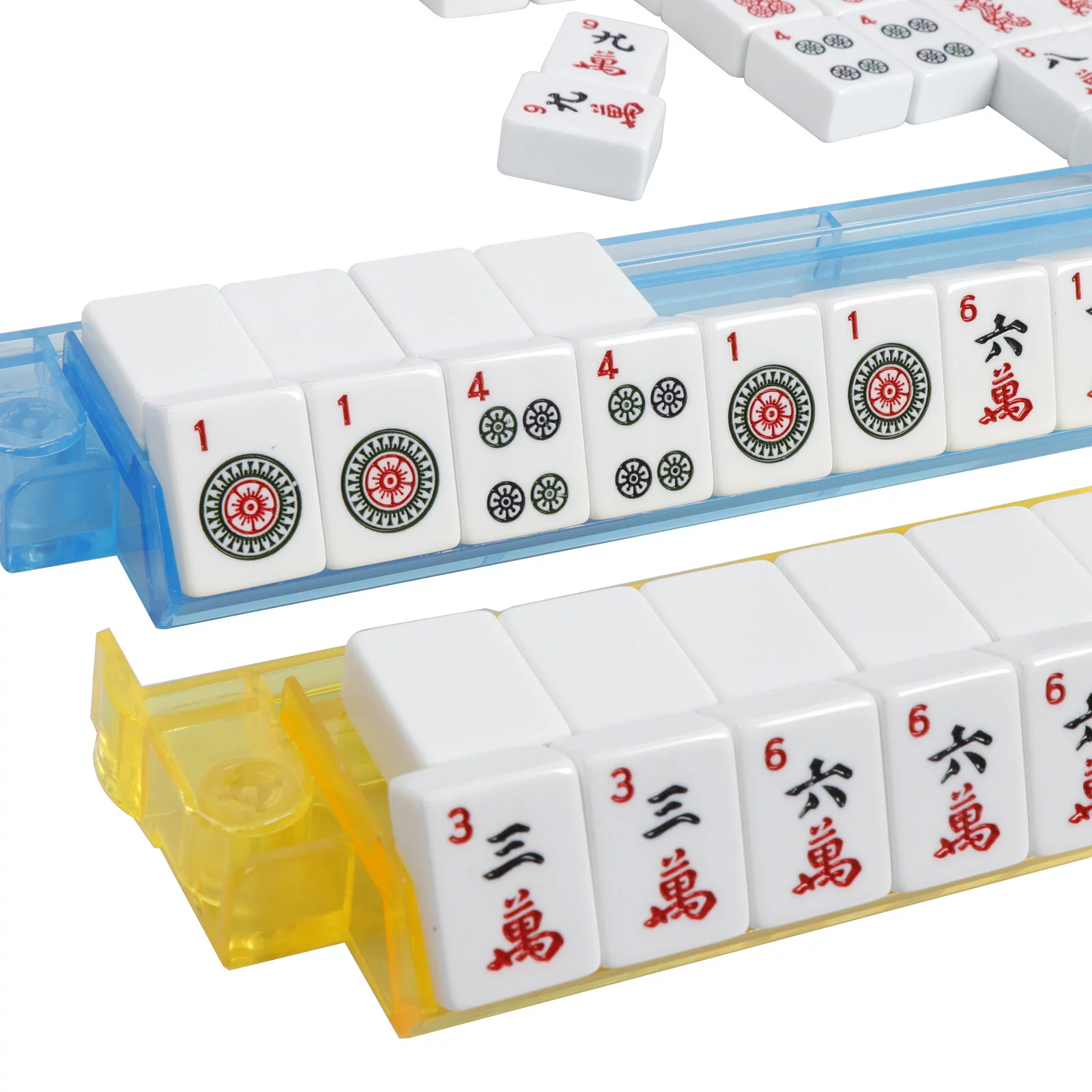 ZenSports American Mahjong Set Complete Families Game W/4 All-in-One Rack/Pushers & Padded Bag