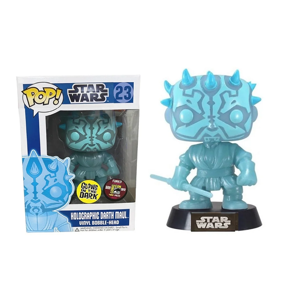 Funkoe Star Wars:Holographic Darth Maul #23 Glow in the Dark SDCC 2012 480 Vinyl Action Figures Pop! Multicolor Model Toys Collections