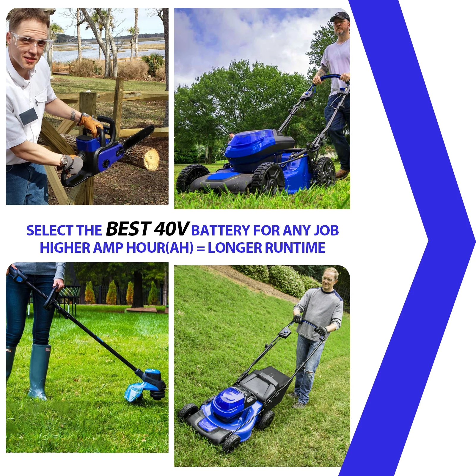 Jialitt 40V 4.0Ah Replacement for Kobalt 40V Battery Rechargeable Lithium Ion Cordless Power Tool Battery KB245-06 KB240-06 Kb540-06 KB540C-06