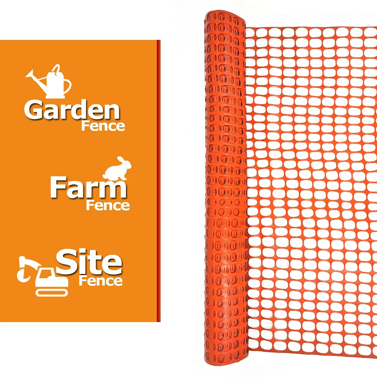 Ashman Plastic Mesh Fence Orange Color, Construction Barrier Netting, 4'x200' feet, 1 Roll.