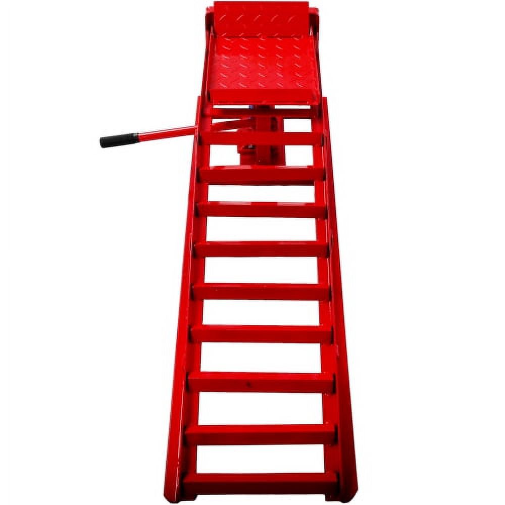 Auto Car Truck Service Ramps Lifts, Garage Car Lift Hydraulic Ramps Black 5 Ton,Automotive Hydraulic Lift Repair Frame Lift(2 Pack) red