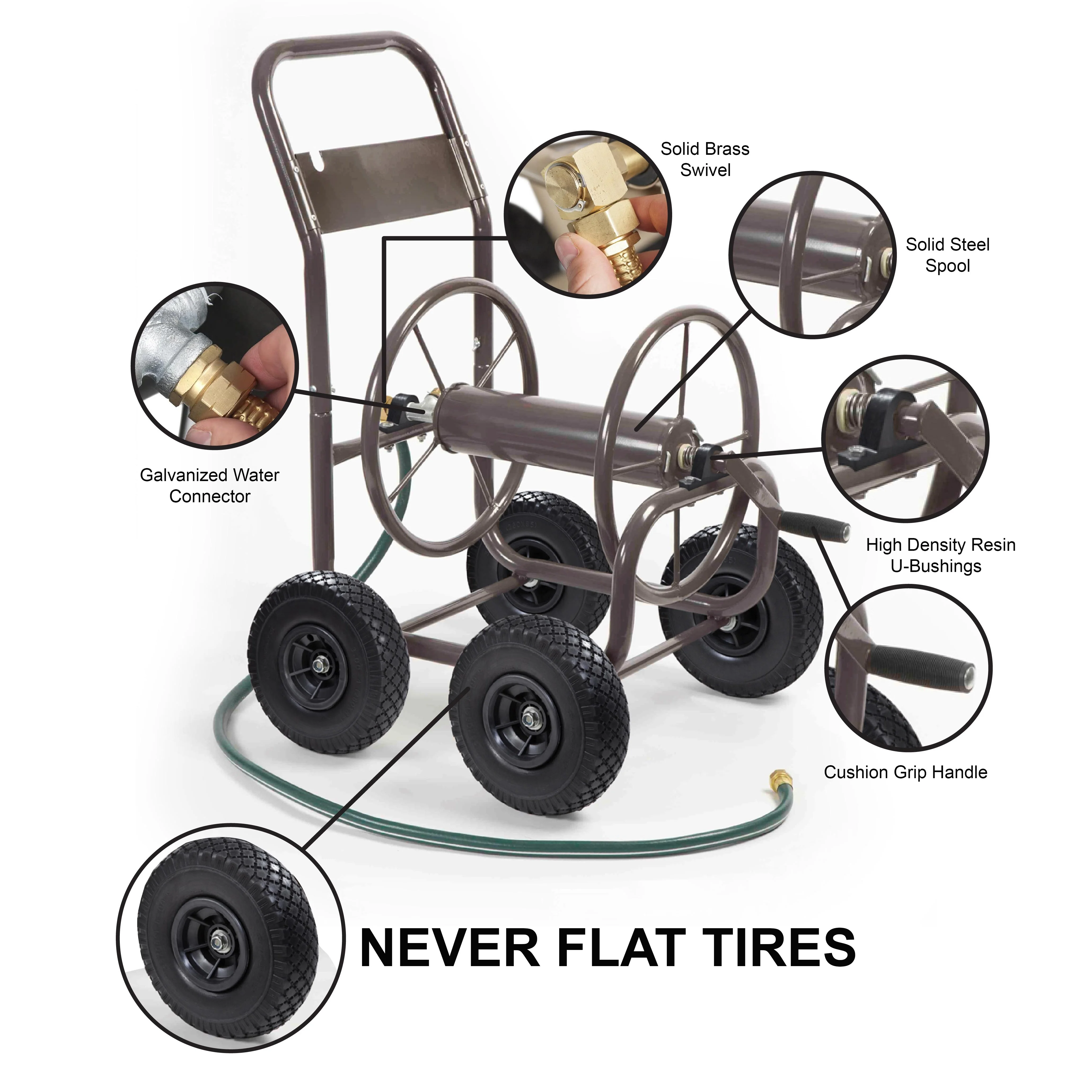 840 Liberty Garden 4-Wheel Hose Cart