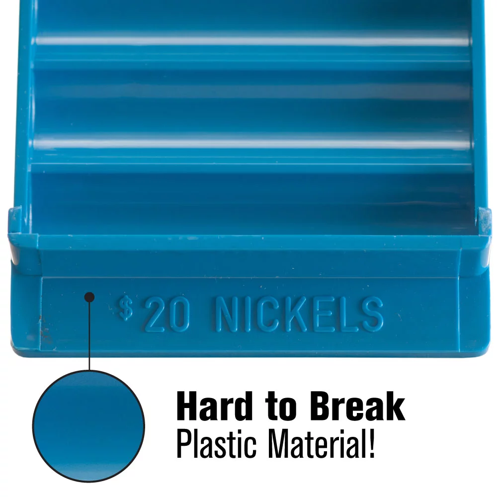 BankSuppliesPlastic Rolled Coin Storage Trays | Penny, Nickel, Dime, Quarter |