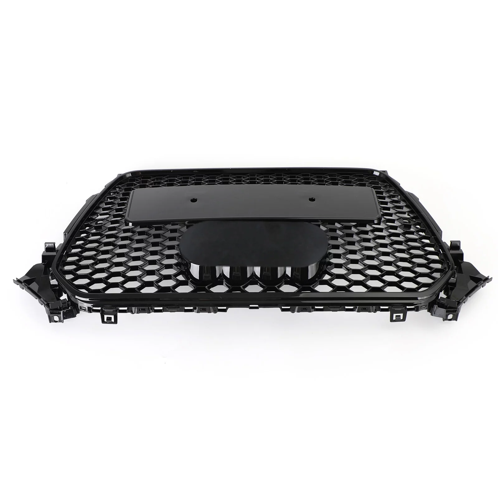 RS4 Style Mesh Front Bumper Grille Grill fit for Audi A4 S4 2013-2016 Gloss Black