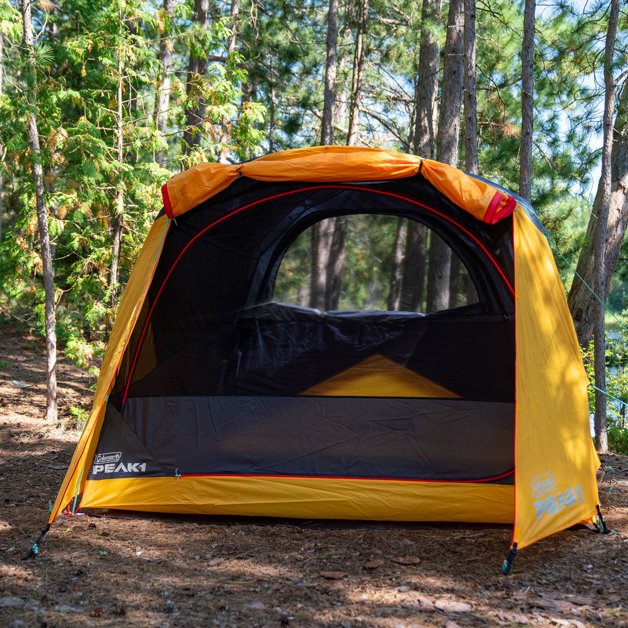 Coleman PEAK1 Premium 4 Person Backpacking Tent w/Waterproof Fabric