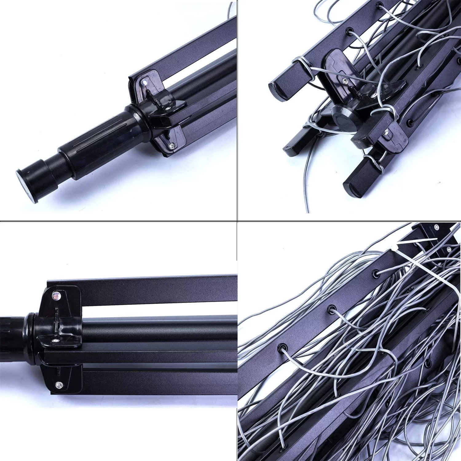 tonchean Rotary Outdoor Umbrella Drying Rack - Foldable Aluminum 4 Arms Adjustable 70.9