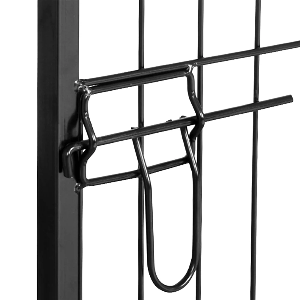 Topeakmart 6 Panels Heavy Duty Pet Playpen Dog Exercise Pen Cat Fence, 23.6''H, Black