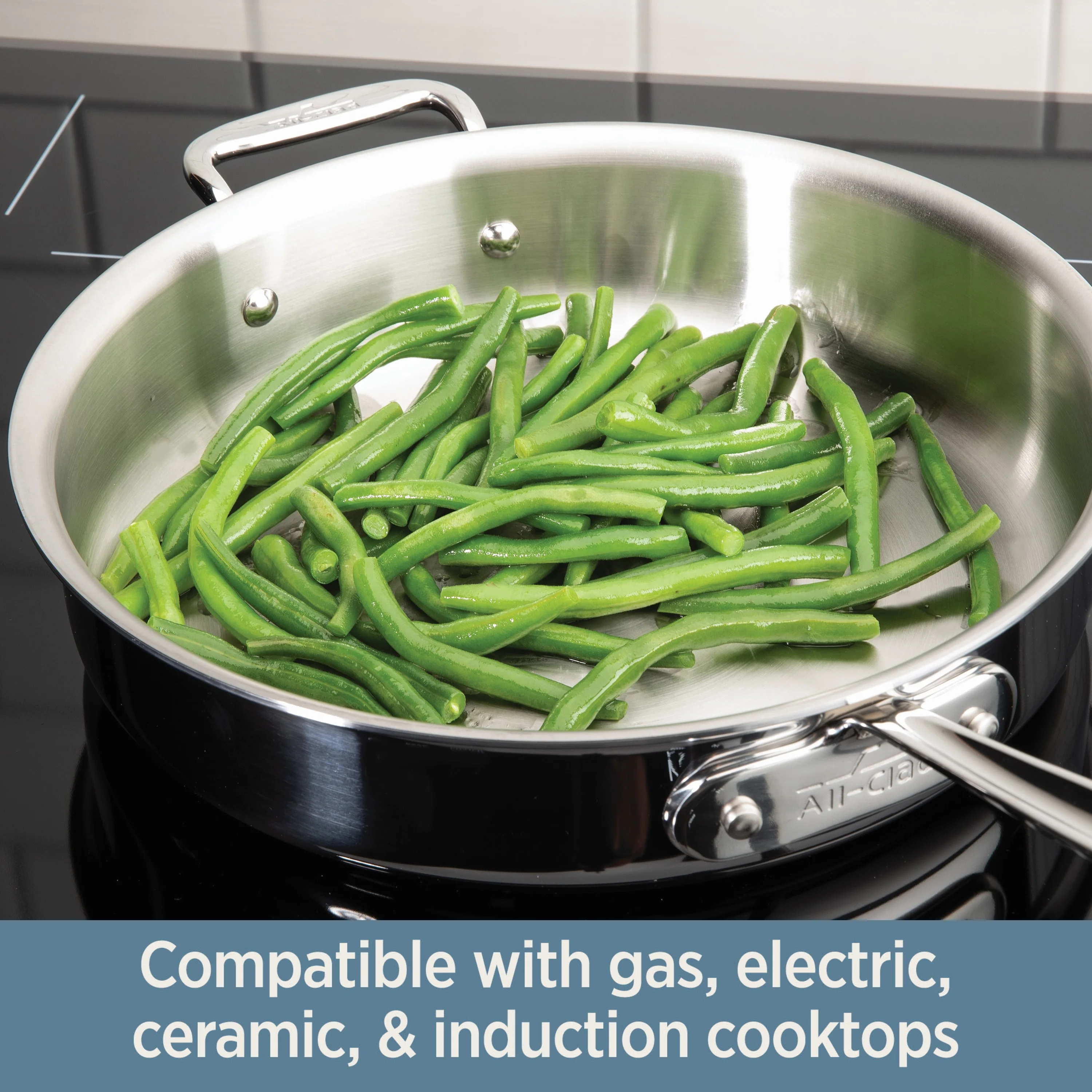 All-Clad D3 Stainless 3-ply Bonded Cookware Set, 5 piece Set