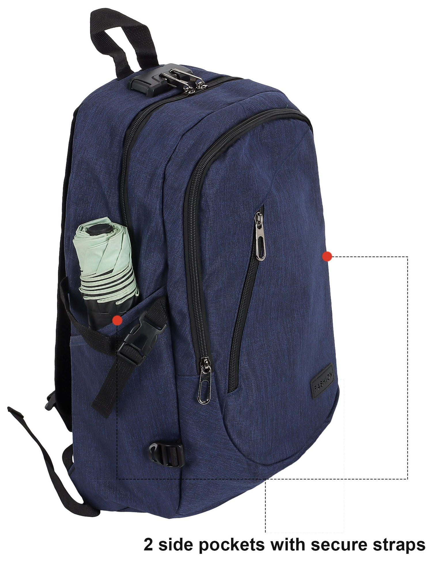 Deago Travel Laptop Backpack for Men Women Business Anti Theft Backpack with USB Charging Port Water Resistant College School Computer Bag, Gray