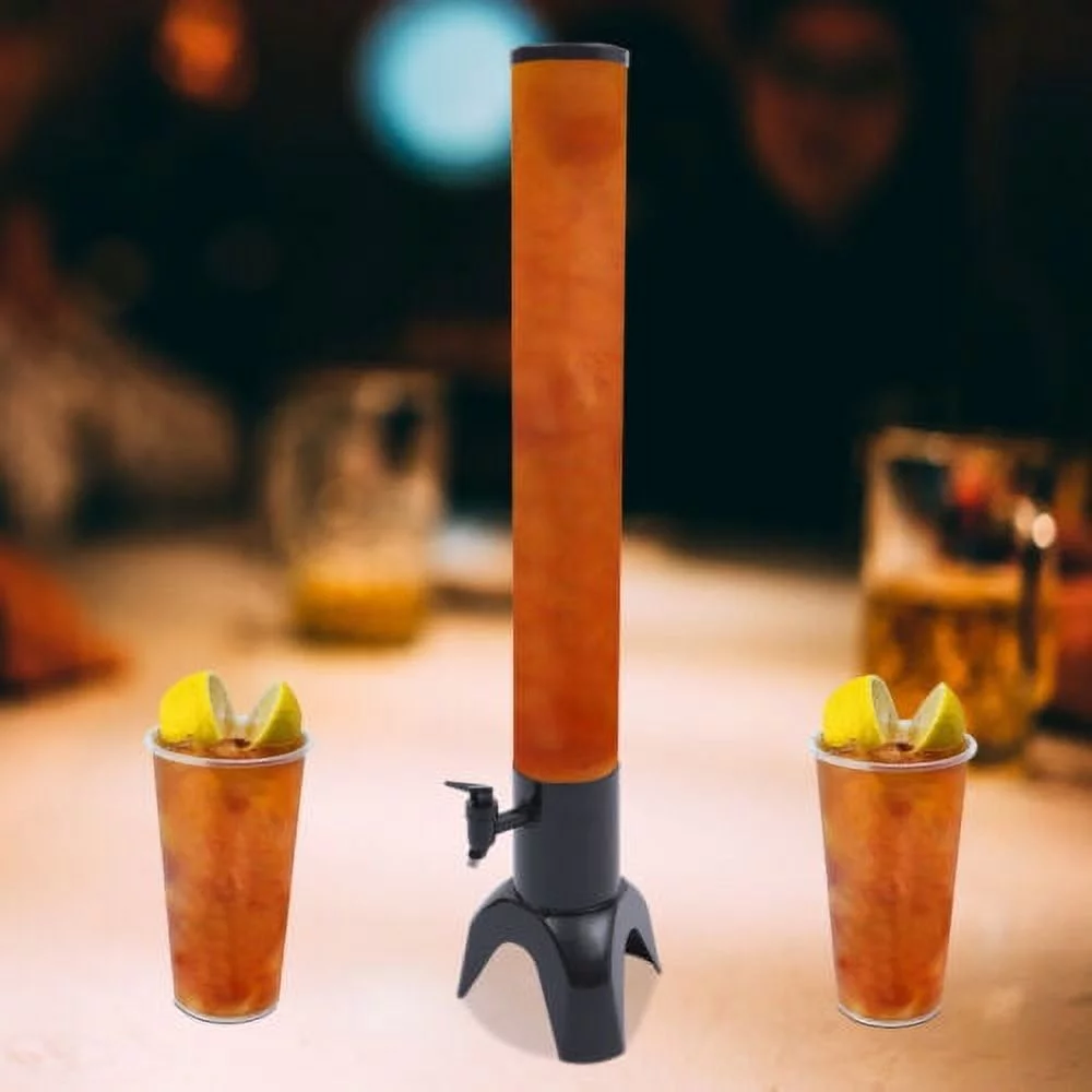 Beer Tower Dispenser with Stainless Steel Tap and Individual Ice Tube 3L/100oZ