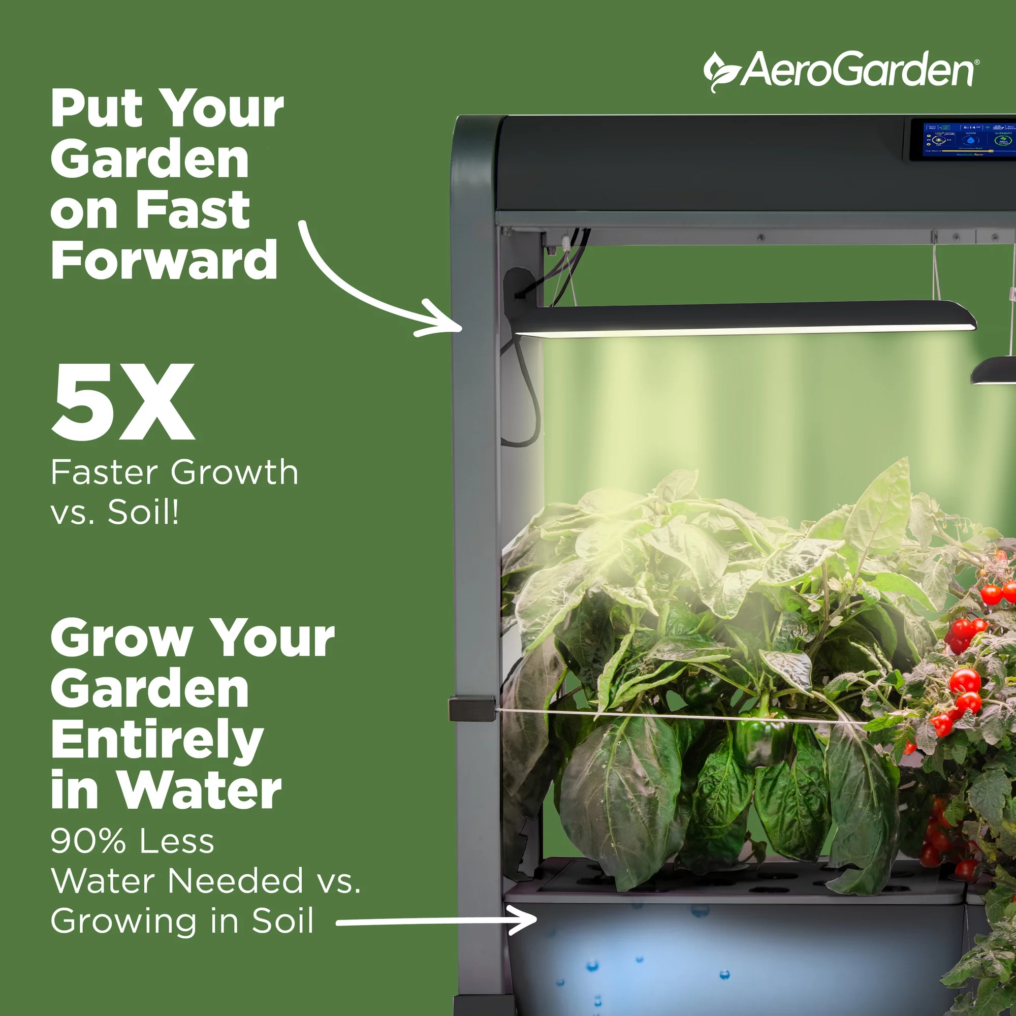 AeroGarden Farm 24Plus with Salad Bar Seed Pod Kit, Black