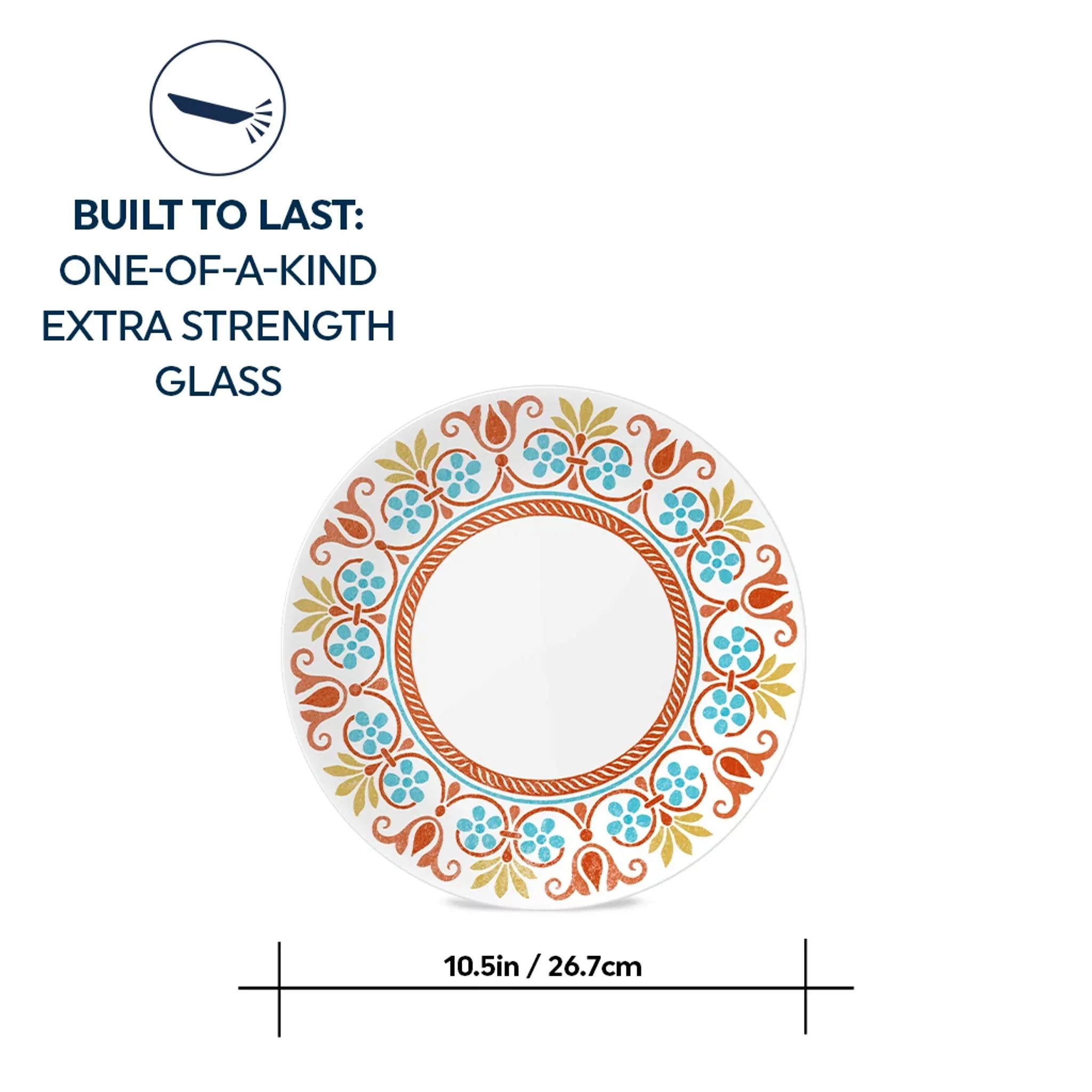Corelle Global Collection Terracotta Dreams 10.25 Dinner Plates, 6-pack