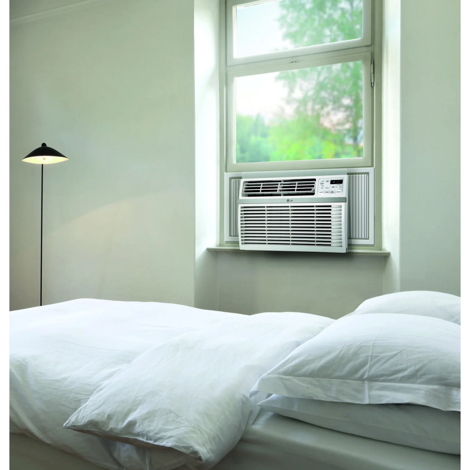 LG 10,000 BTU Window Air Conditioner, Cools 450 Sq.Ft. (18' x 25' Room Size), Quiet Operation, Electronic Control with Remote, 3 Cooling & Fan Speeds, Auto Restart, 115V