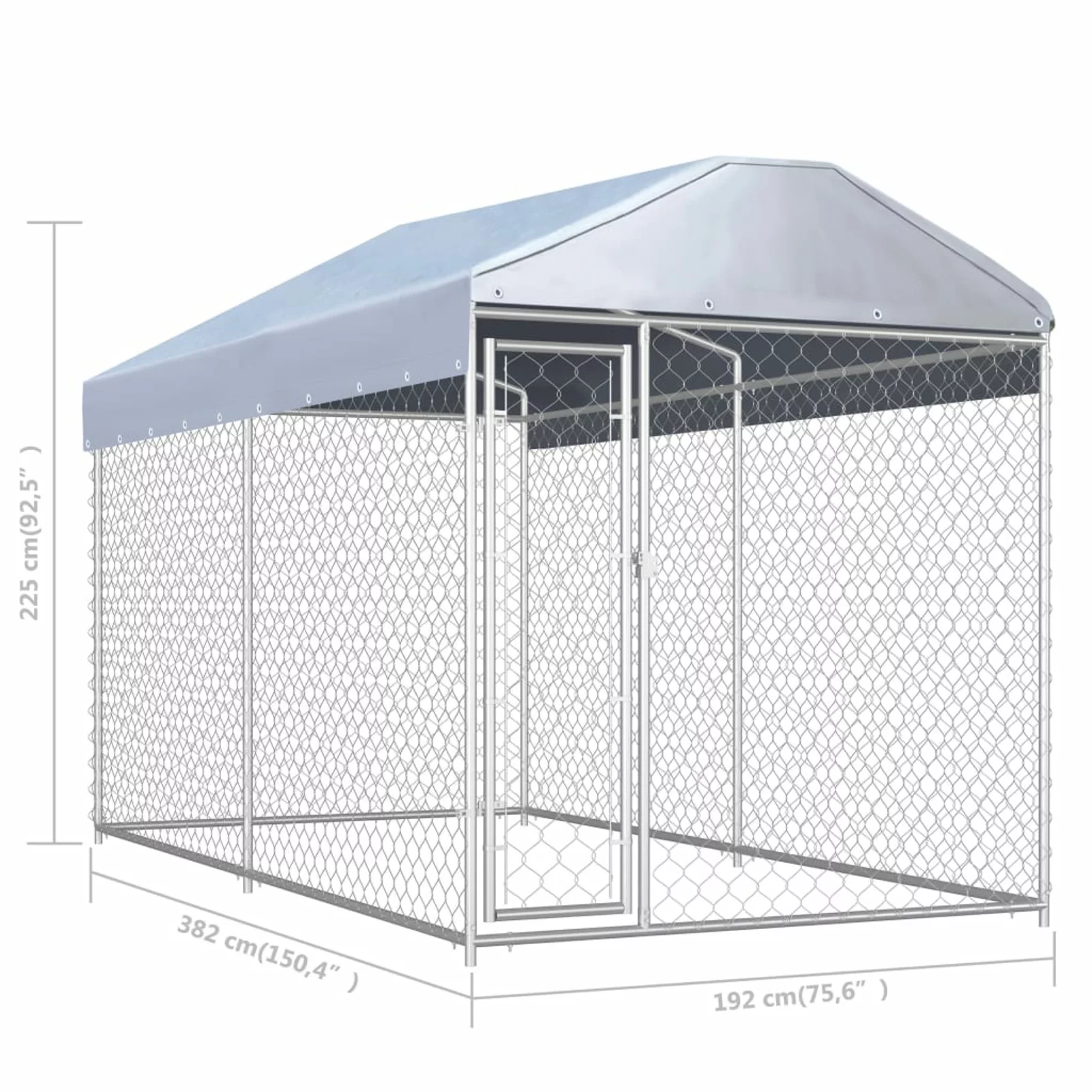 Carevas Outdoor Dog Kennel with Canopy 150.4