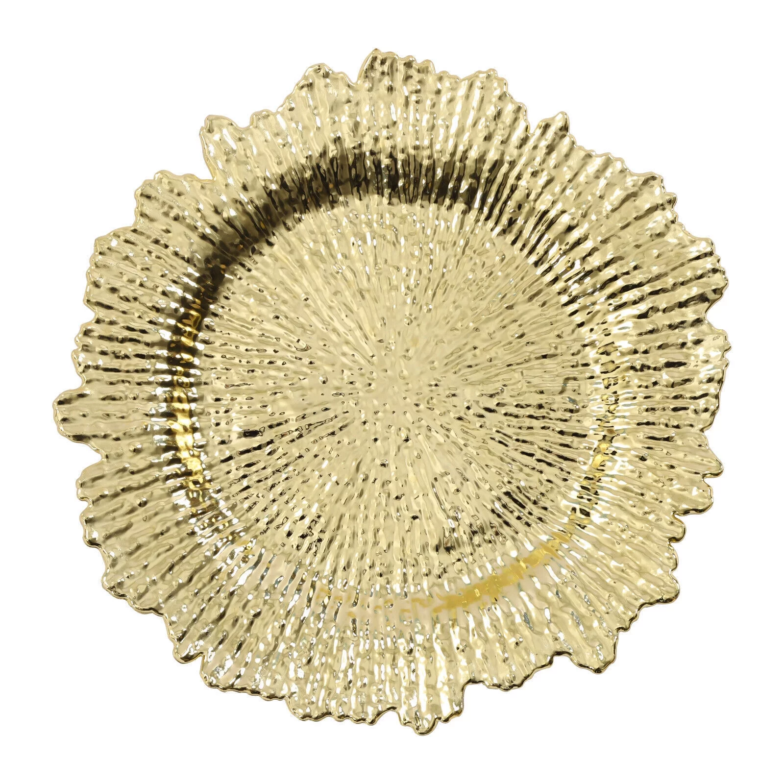 ZhdnBhnos 24 Pack Charger Plates 13'' Banquet Party Dinner Tableware Decor Coral Reef Texture Plastic Dishes Plate Chargers