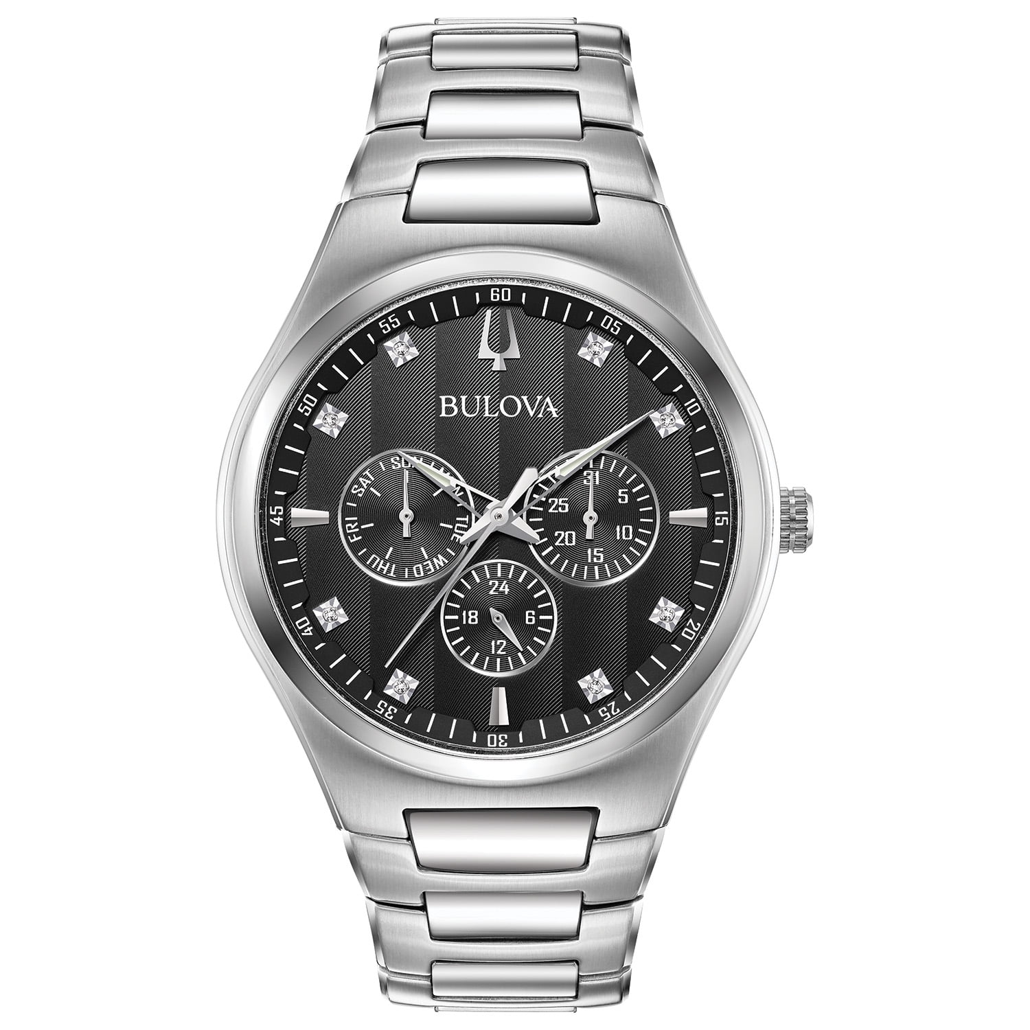 Bulova Men's Dress Classic Multi-Function Watch with Diamonds 96D143