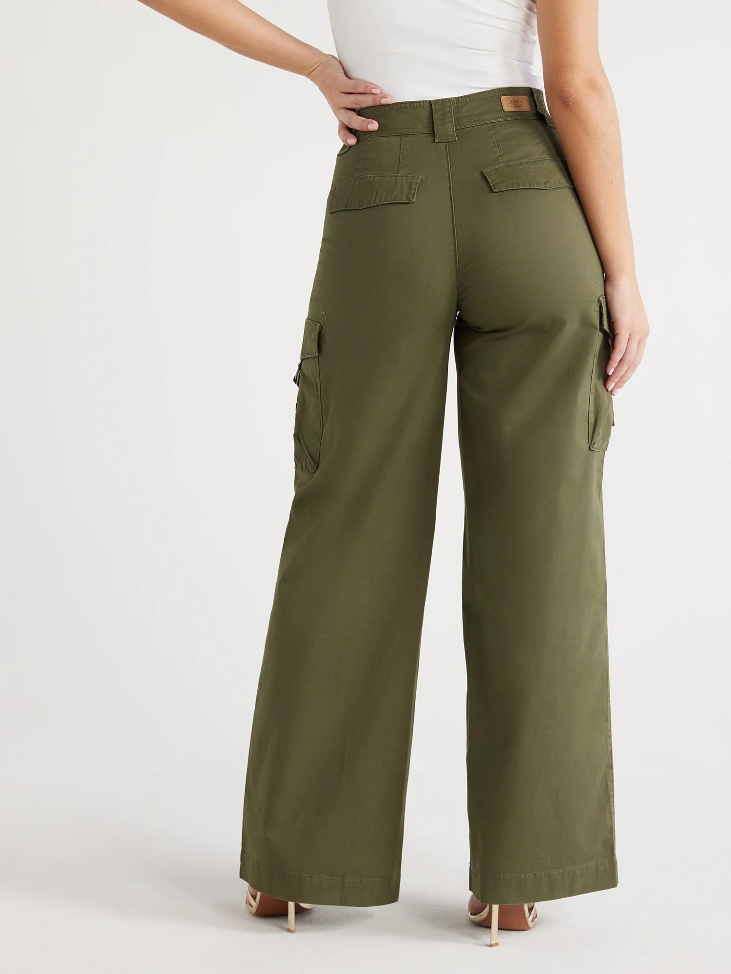 Sofia Jeans Women's Wide Leg Cargo Pants, 32