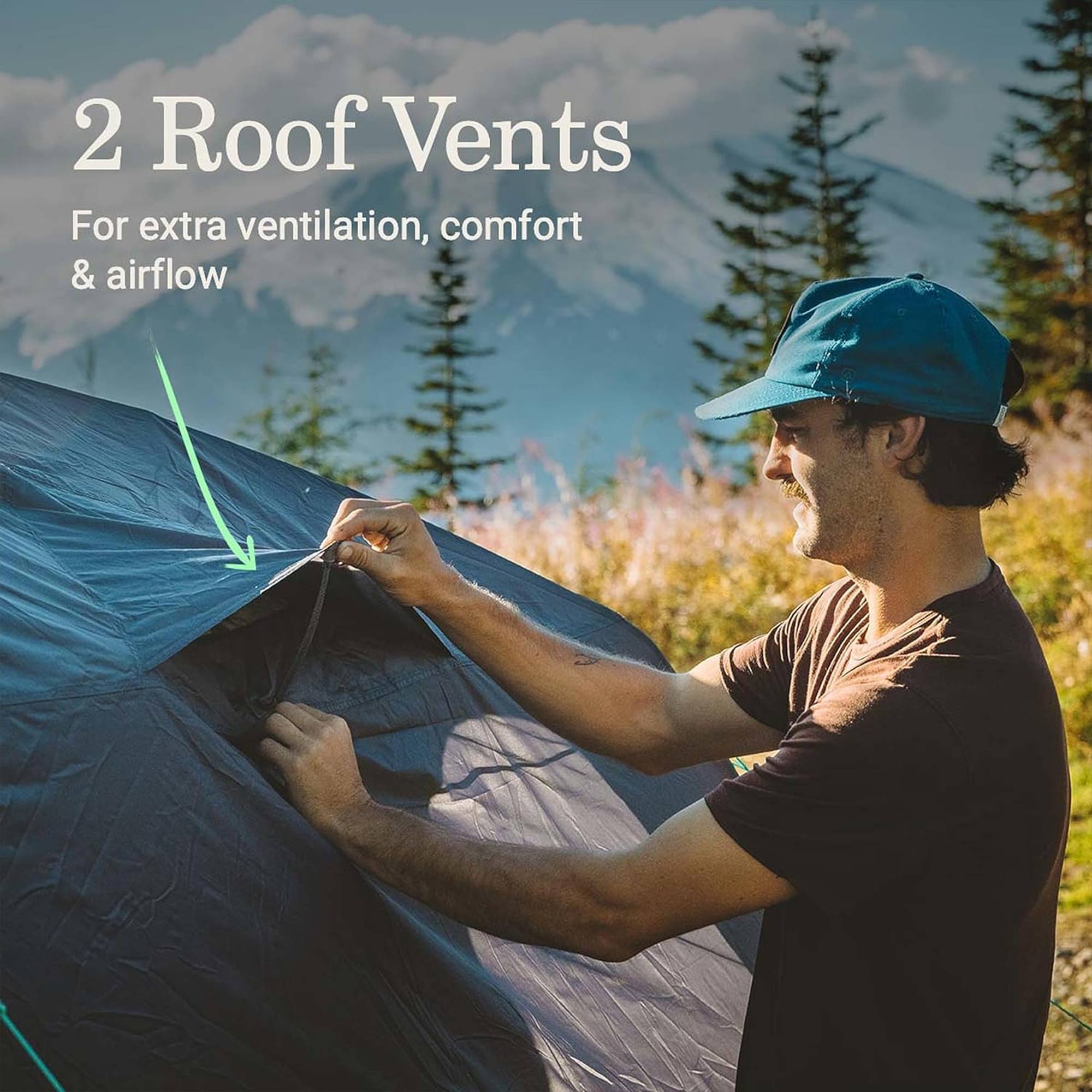 Coleman PEAK1 Premium 4 Person Backpacking Tent w/Waterproof Fabric