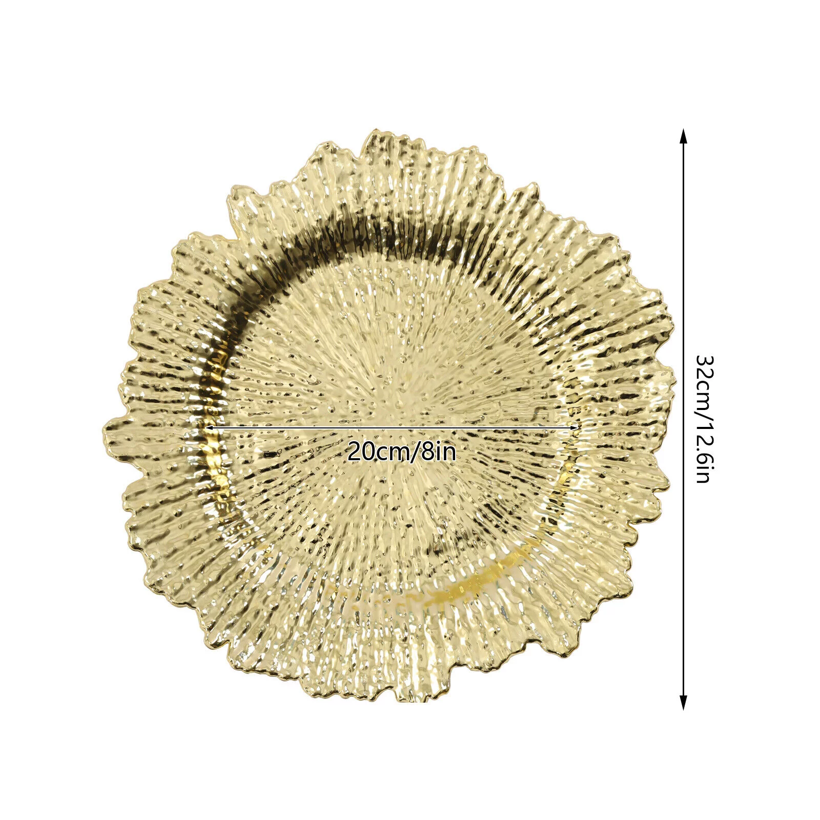 ZhdnBhnos 24 Pack Charger Plates 13'' Banquet Party Dinner Tableware Decor Coral Reef Texture Plastic Dishes Plate Chargers