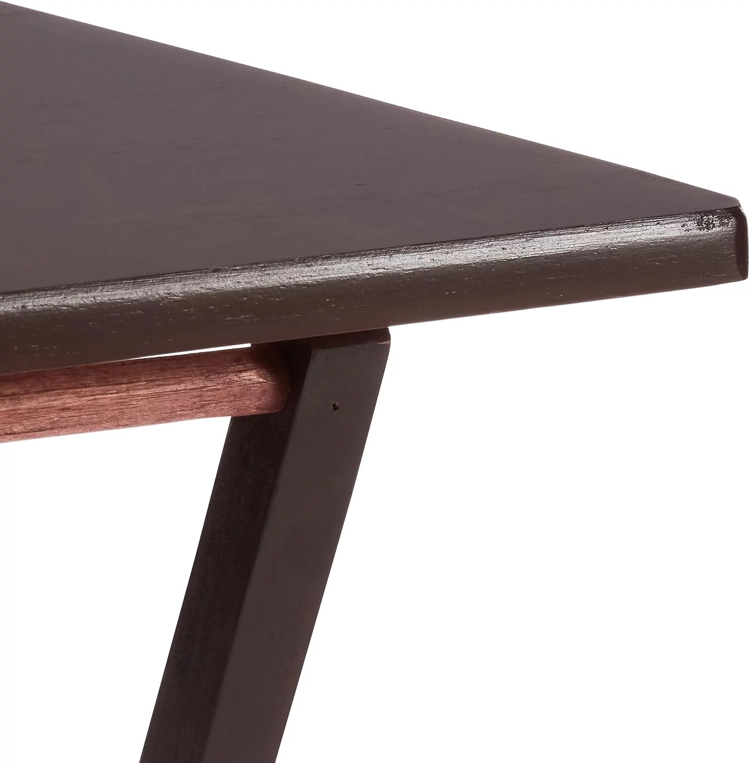Mainstays Indoor Single Folding TV Tray Table Set of 2 in Walnut L19 x W15 x H26inches.