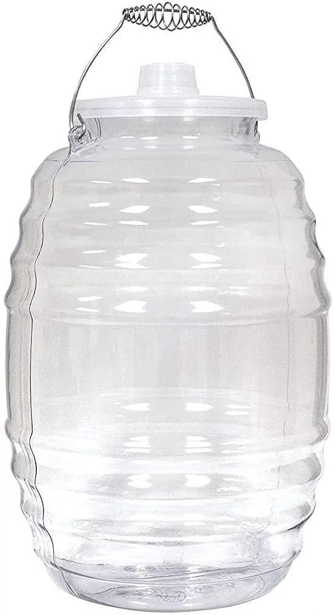 5 Gallon Vitrolero Jug with Lid - Aguas Frescas Plastic Water Container - Mexican Drink Dispenser - Ideal for Agua fresca and Juice - BPA Free