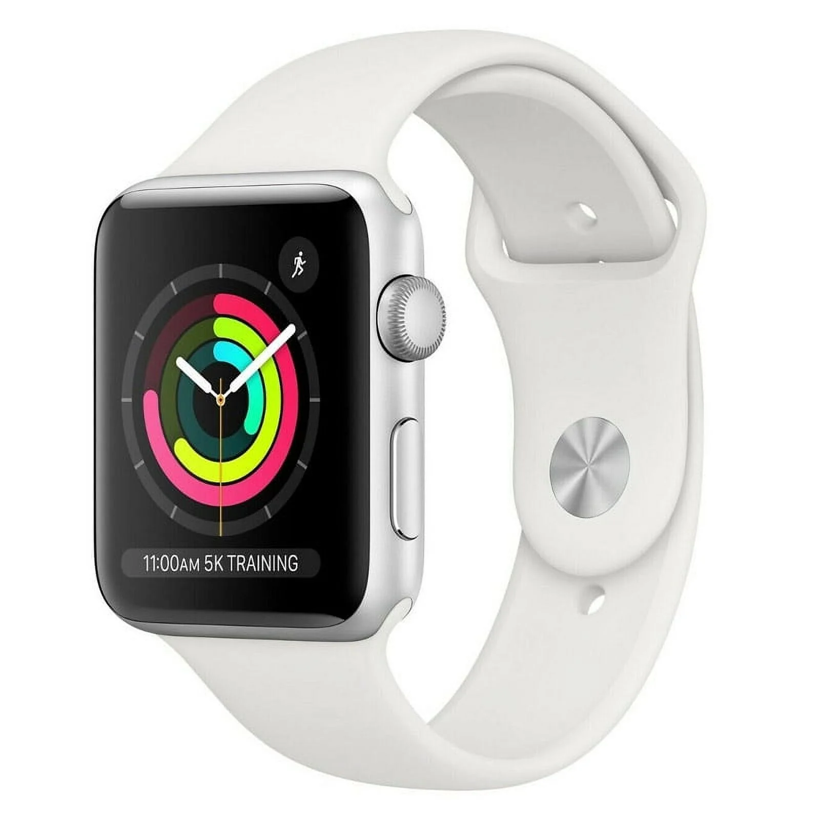 Restored Apple Watch Series 3 38MM Silver - Aluminum Case - White Sport Band (Refurbished)