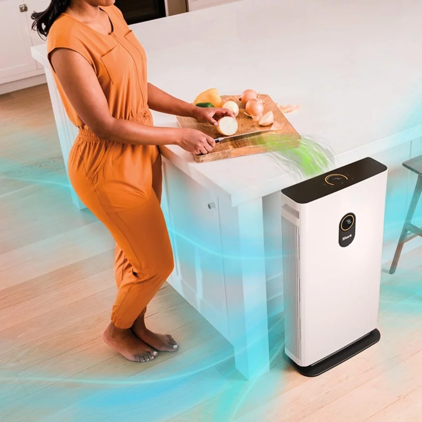 Shark HE601 6 True HEPA Air Purifier With Advanced Odor Lock, 1,200 Sq. Ft. Coverage, White