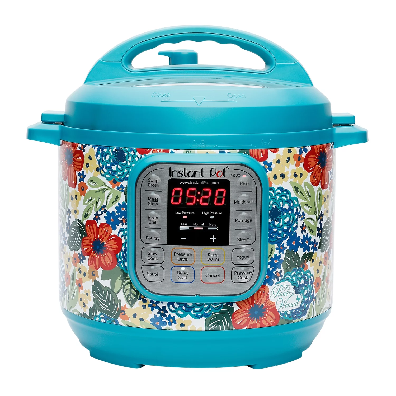 The Pioneer Woman Instant Pot DUO60 6-Quart Dazzling Dahlia 7-In-1 Multi-Use Programmable Pressure Cooker, Slow Cooker, Rice Cooker, Sauté, Steamer, Yogurt Maker, and Warmer