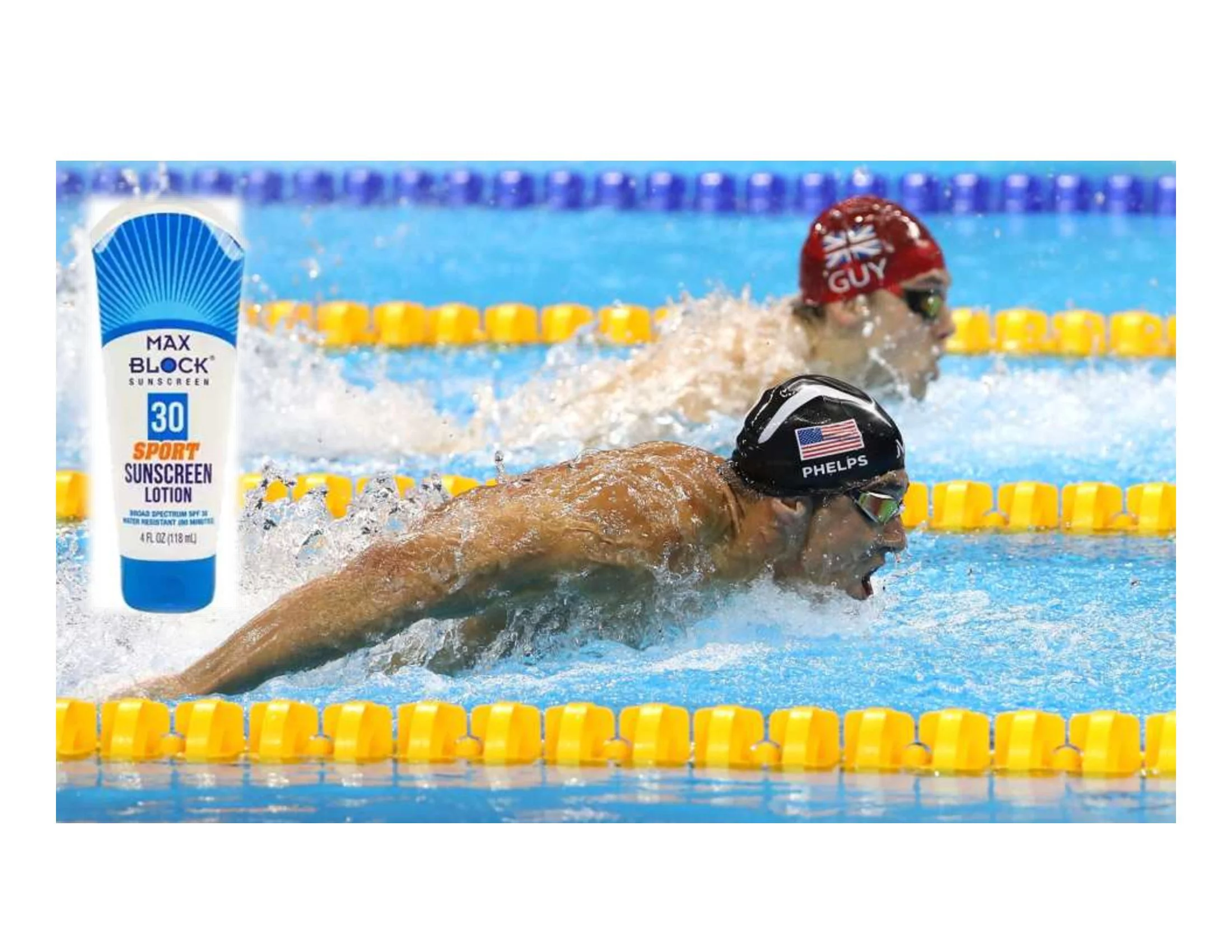 CGT Max Block Sport Sunscreen Lotion Broad Spectrum SPF 30 Water Resistant up to 80 Minutes Paraben Free Helps Prevent Sunburn Sun Protection Decrease Early Aging Outdoor Summer Adults 4oz.(Pack of 2)