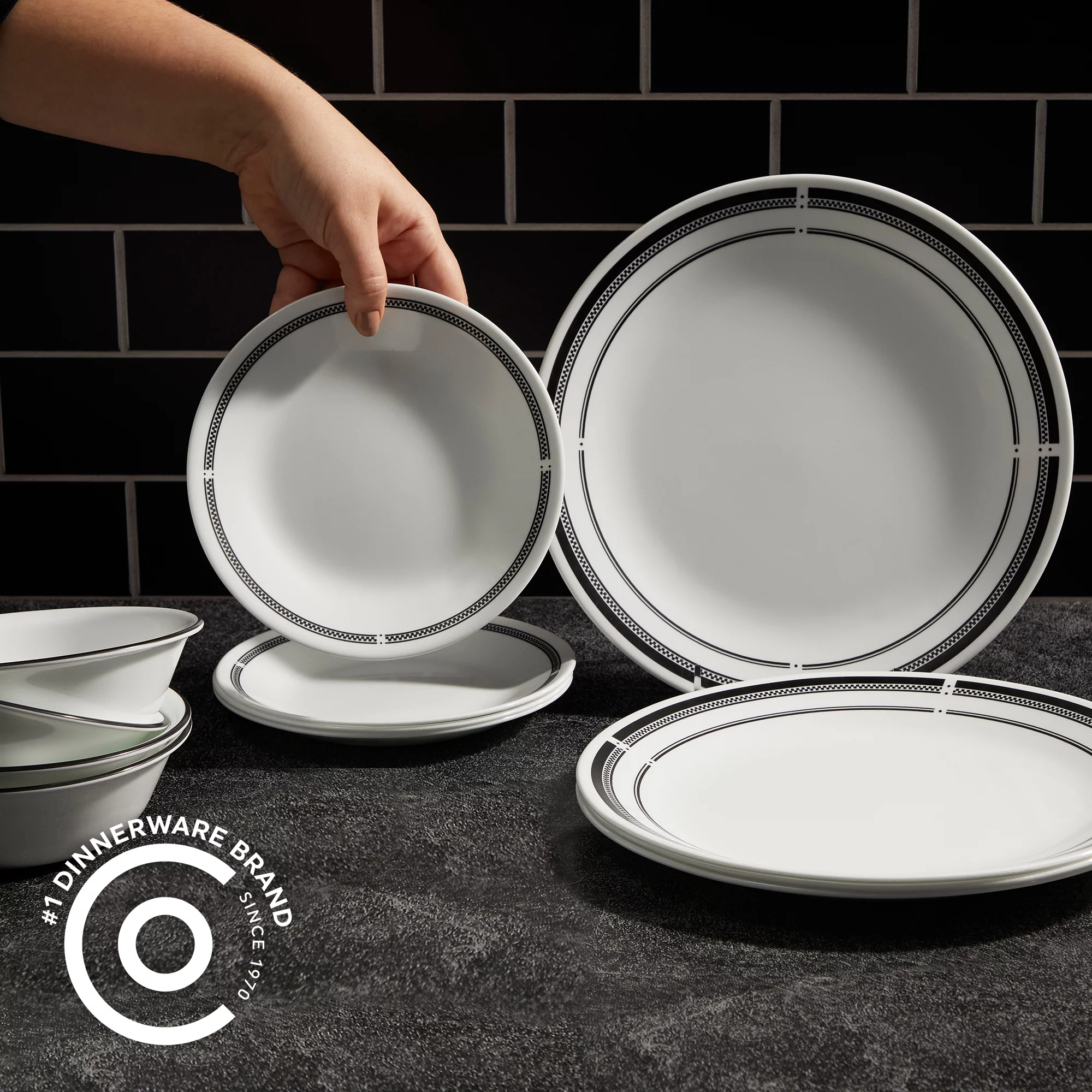 Corelle Brasserie 12-pc Dinnerware Set, Serves 4