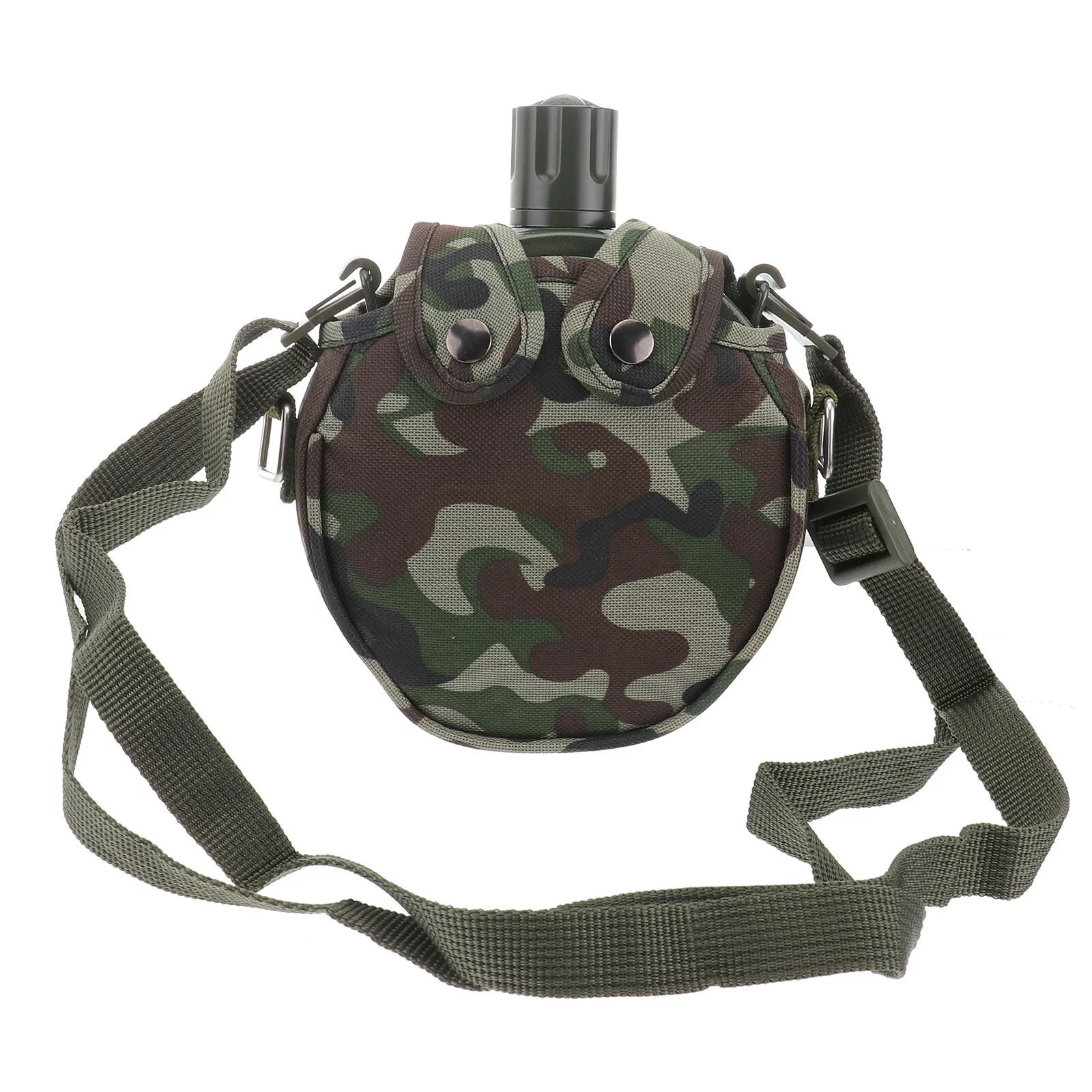 1 Set Portable Camping Canteen Compact Stainless Steel Canteen Water Bottle