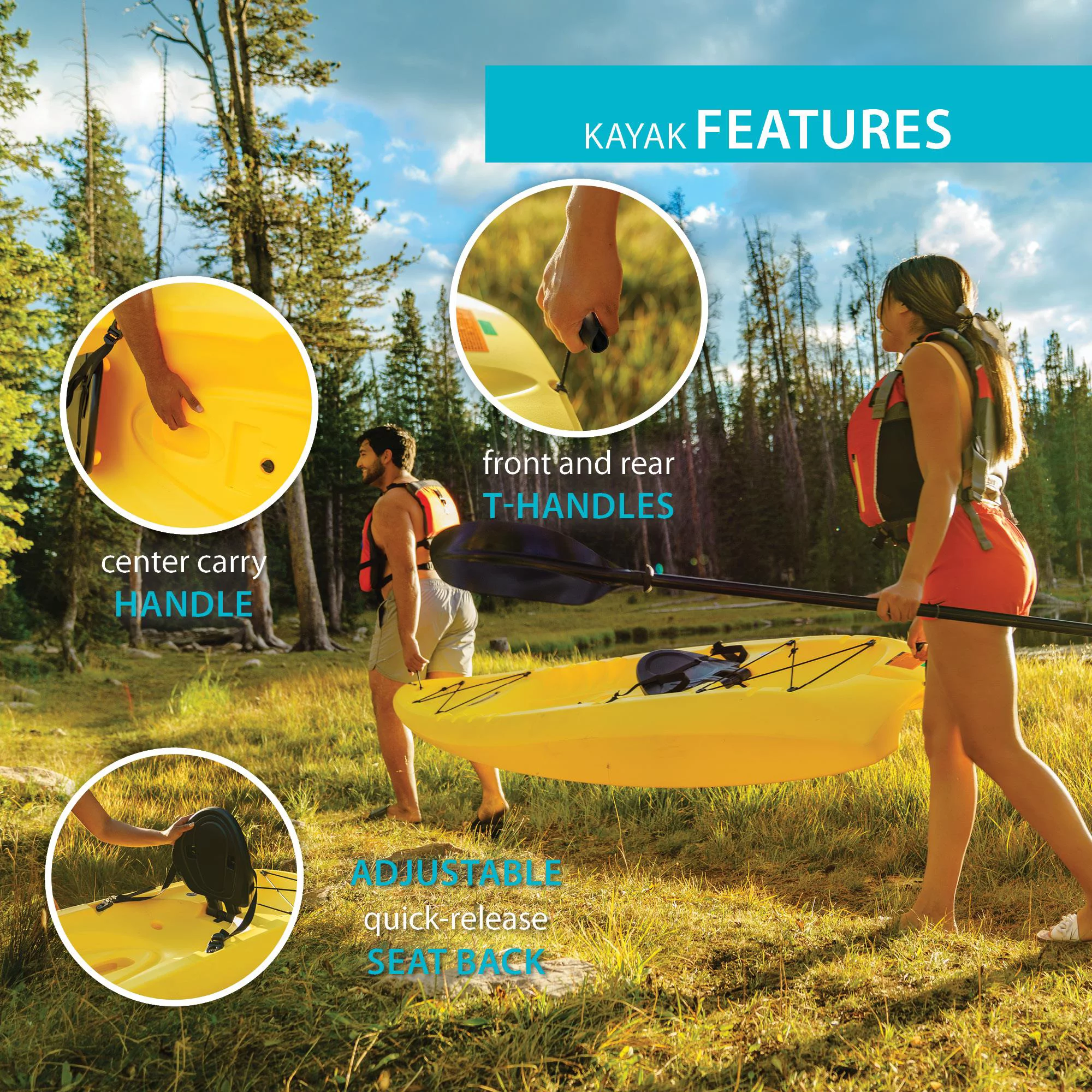 Lifetime Volt 85 Sit-On-Top Kayak - Yellow - 90613