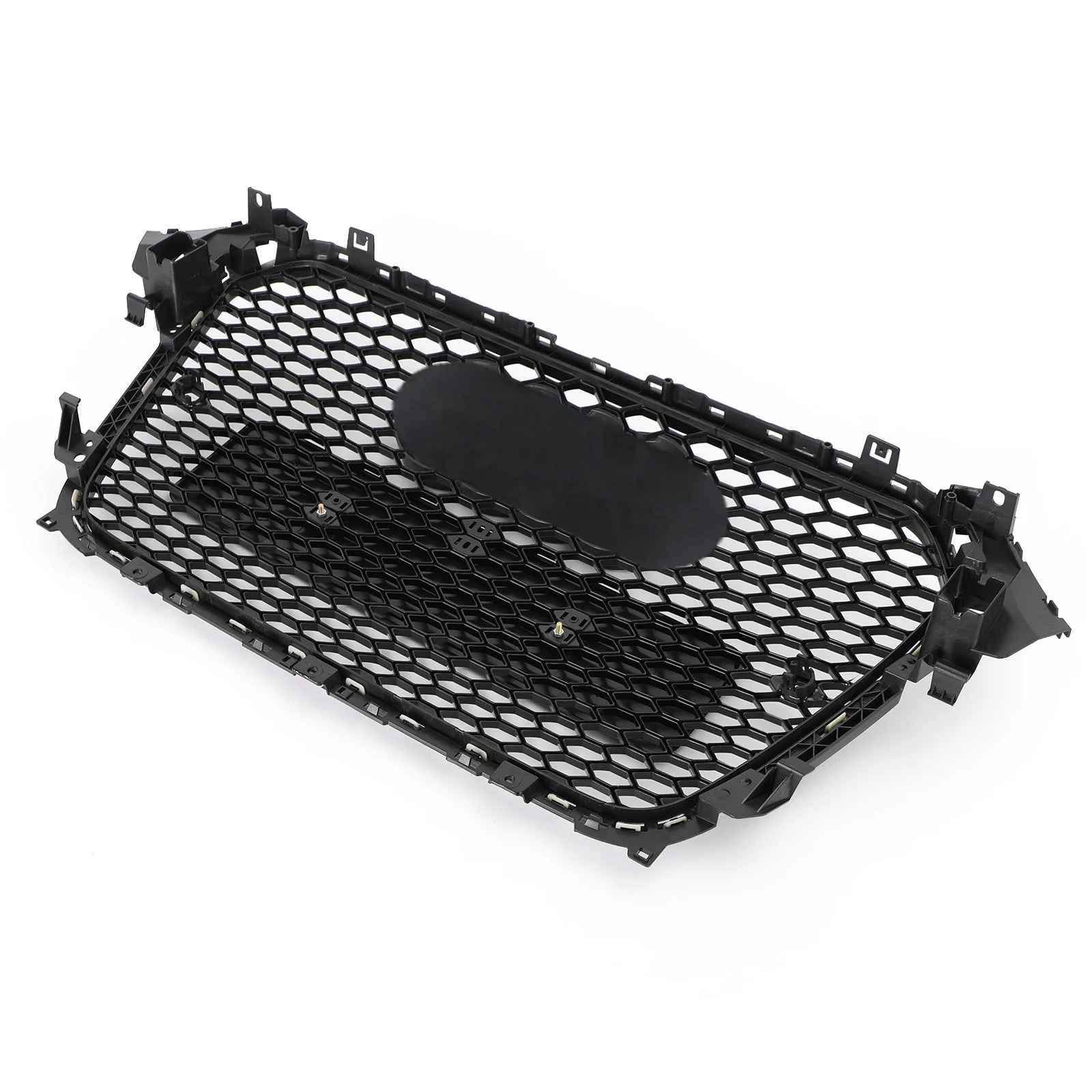 RS4 Style Mesh Front Bumper Grille Grill fit for Audi A4 S4 2013-2016 Gloss Black