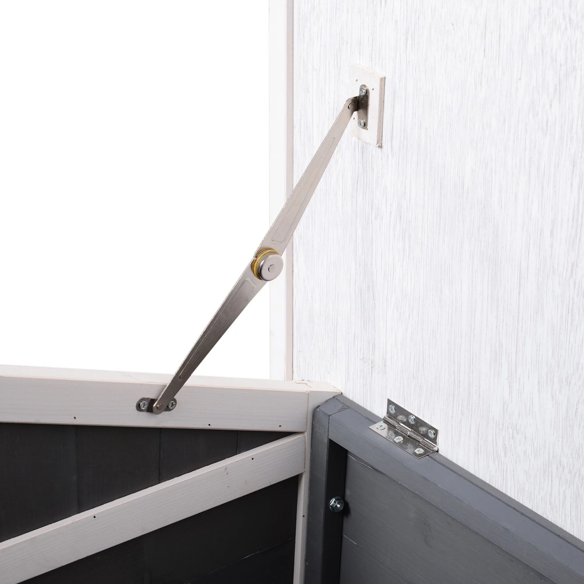 Pawhut Wooden Large Dog House, Perfect for the Porch or Deck and Includes Bottom Slide-Out Tray, 59