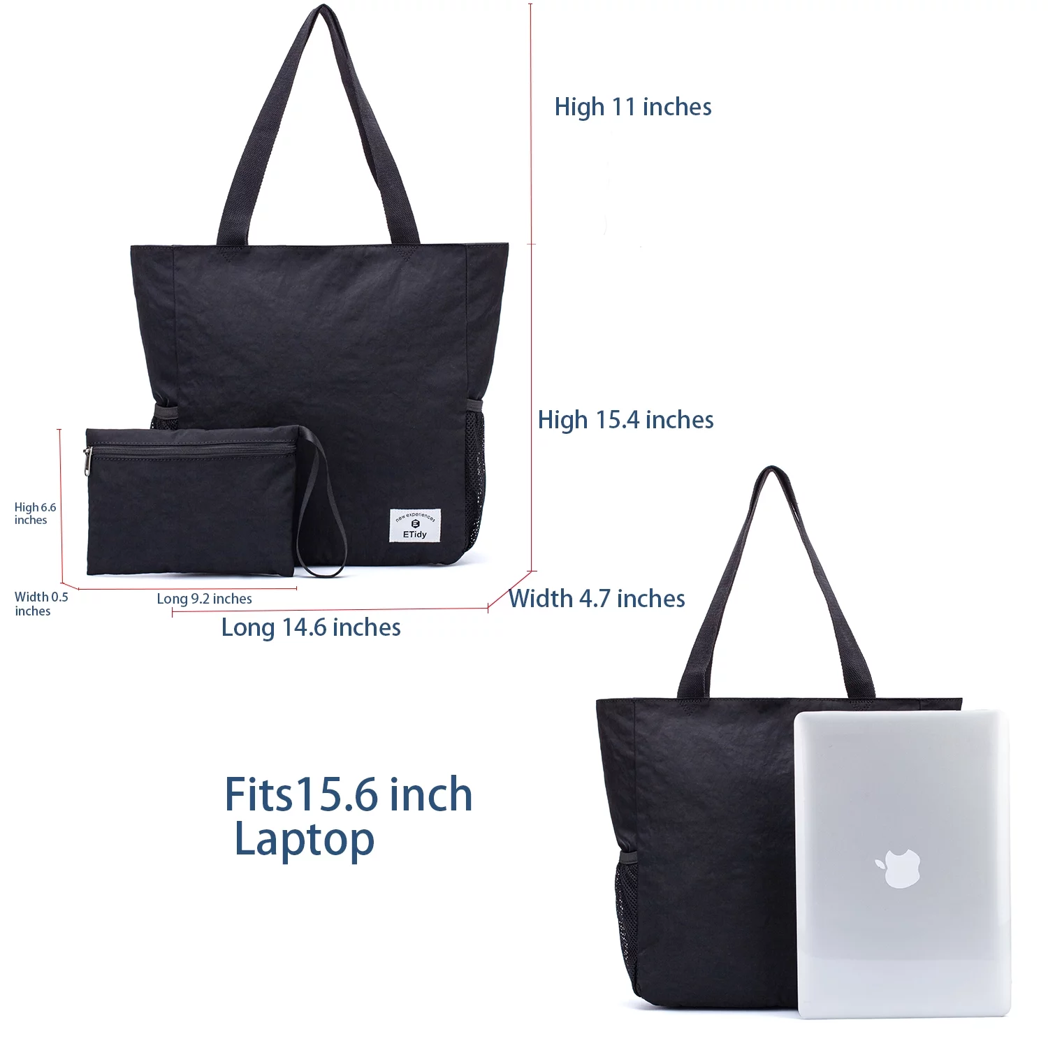 ETidy Large Capacity Foldable Tote Bag With Zipper Waterproof Sandproof Women Beach Bag Handbag Gym Bag Travel Shopping Bag(Palm Leaves)