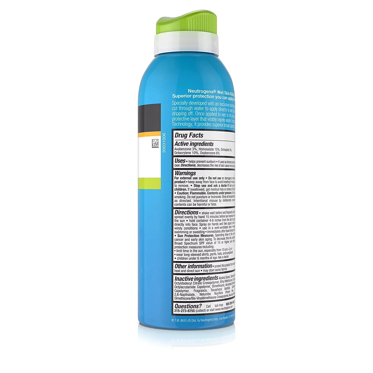 Neutrogena Wet Skin Kids Sunscreen Spray Mist, Water-Resistant and Oil-Free,