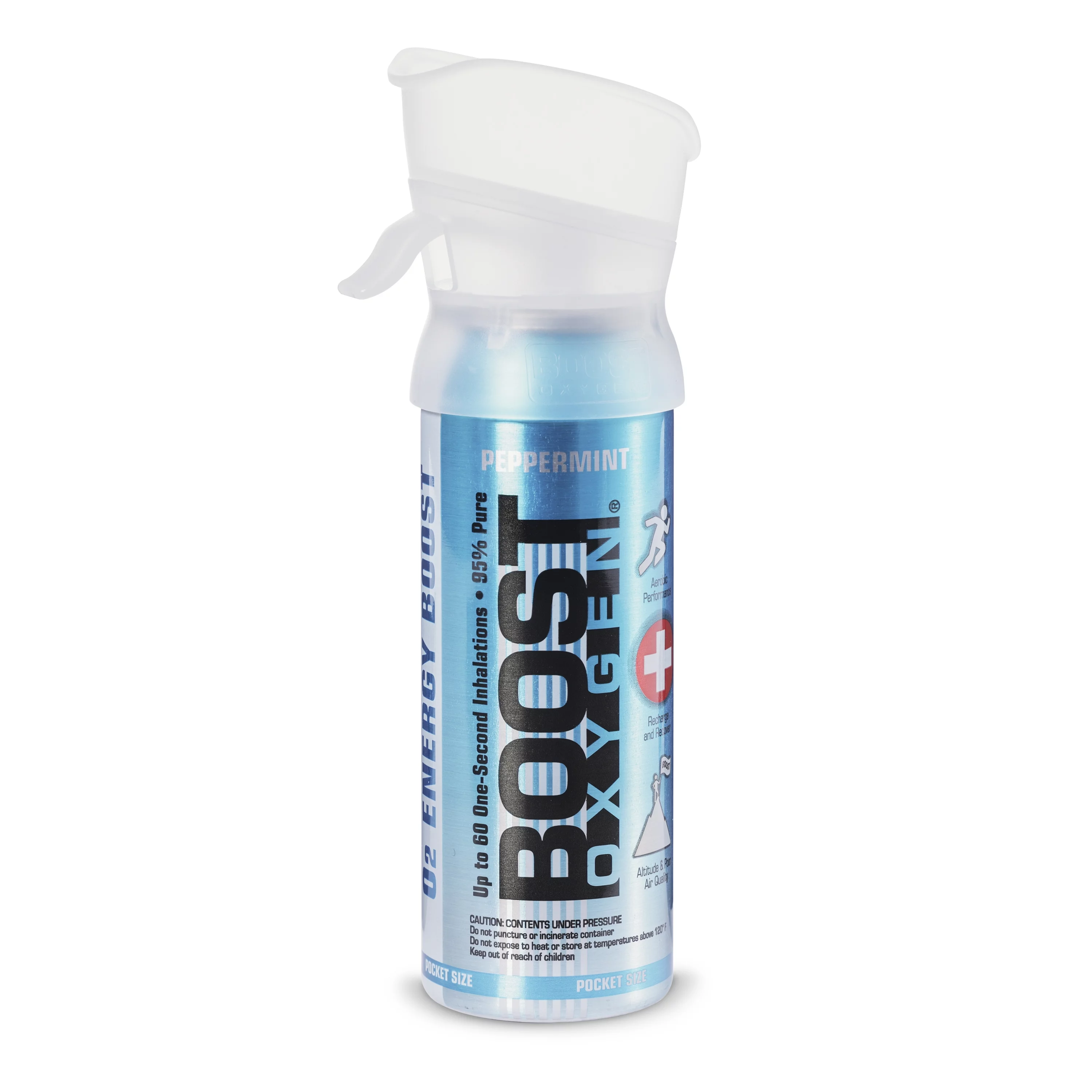 Boost Oxygen 5L Can Oxygen Bottle, Natural (4 Pack) & 3L Bottle, Peppermint