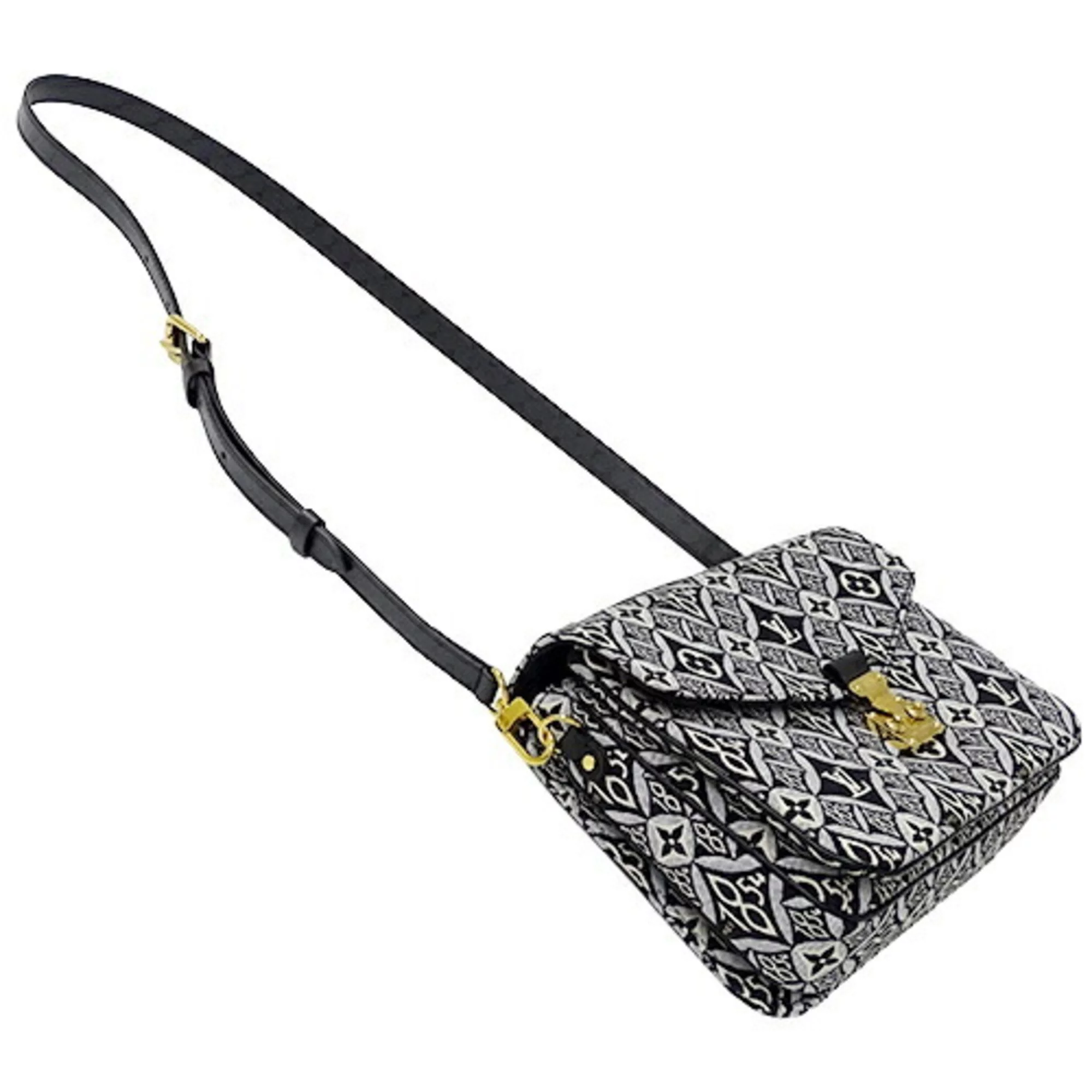 Pre-Owned Louis Vuitton LOUIS VUITTON Bag Monogram Jacquard SINCE 1854 Ladies Handbag Shoulder Pochette Metis MM Gray M57272 2020 Collection (Good)
