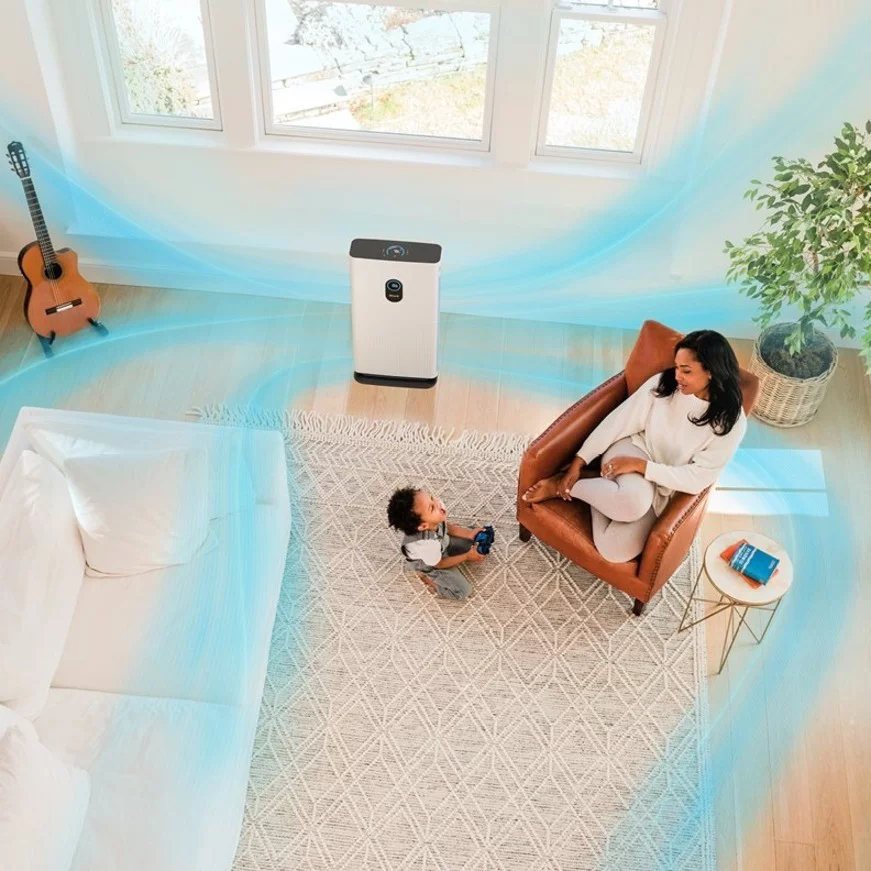 Shark HE601 6 True HEPA Air Purifier With Advanced Odor Lock, 1,200 Sq. Ft. Coverage, White