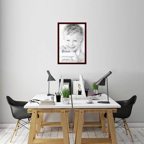 ArtToFrames 10x20 Inch Windsor Mahogany Picture Frame, This Brown MDF Poster Frame is Great for Your Art or Photos, Comes with Regular Glass (4684)