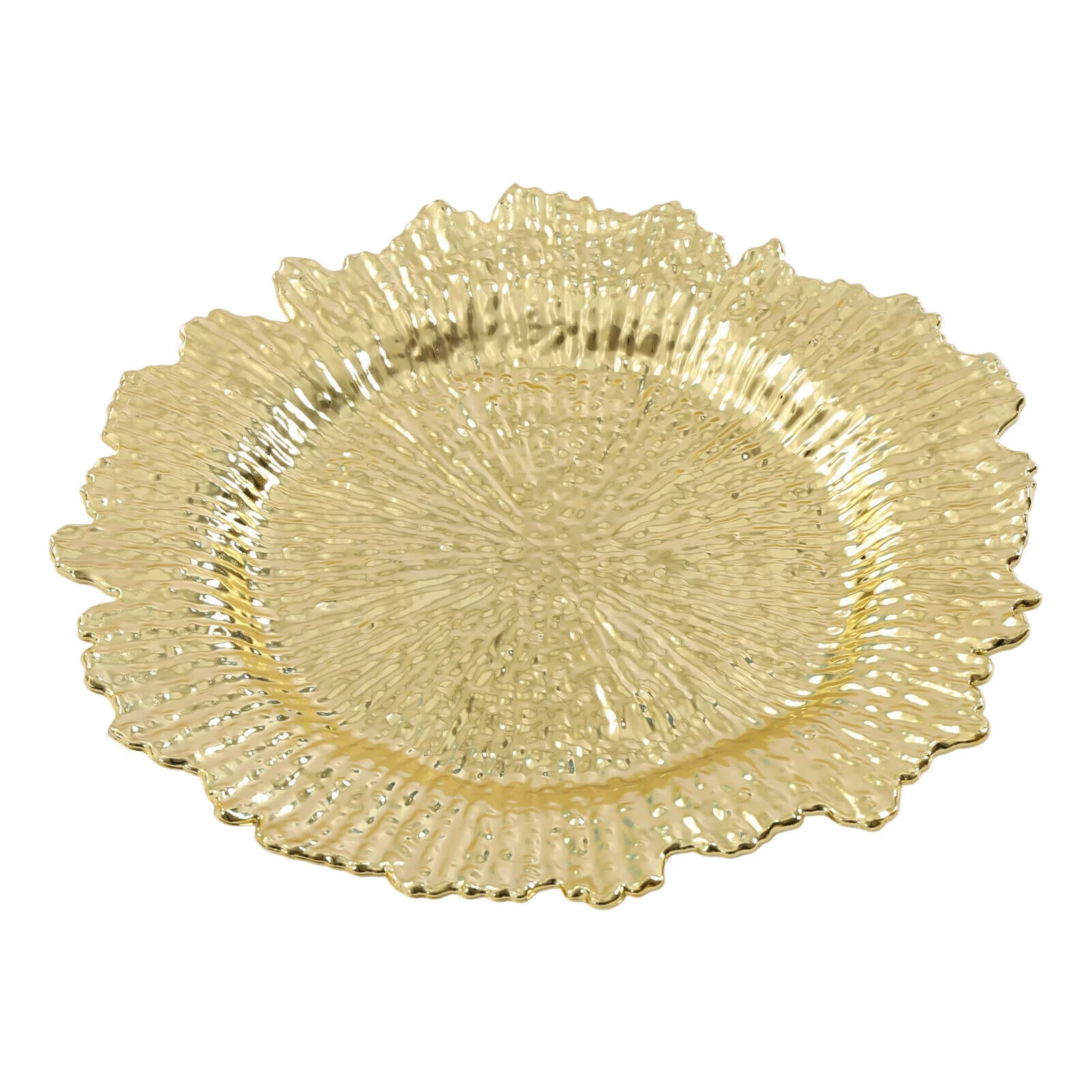 ZhdnBhnos 24 Pack Charger Plates 13'' Banquet Party Dinner Tableware Decor Coral Reef Texture Plastic Dishes Plate Chargers