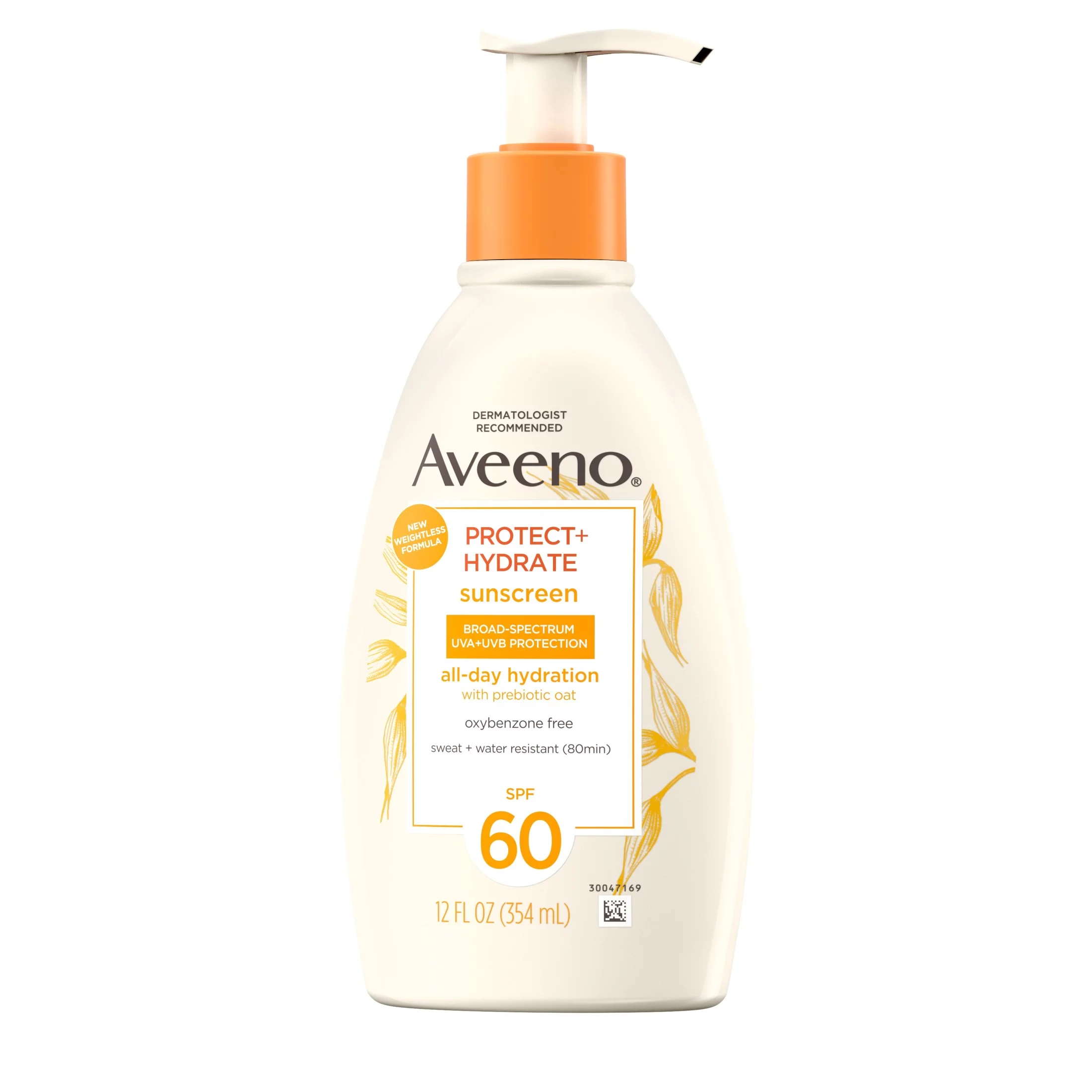 Aveeno Protect + Hydrate Body Sunscreen Lotion, SPF 60, 12.0 fl. oz
