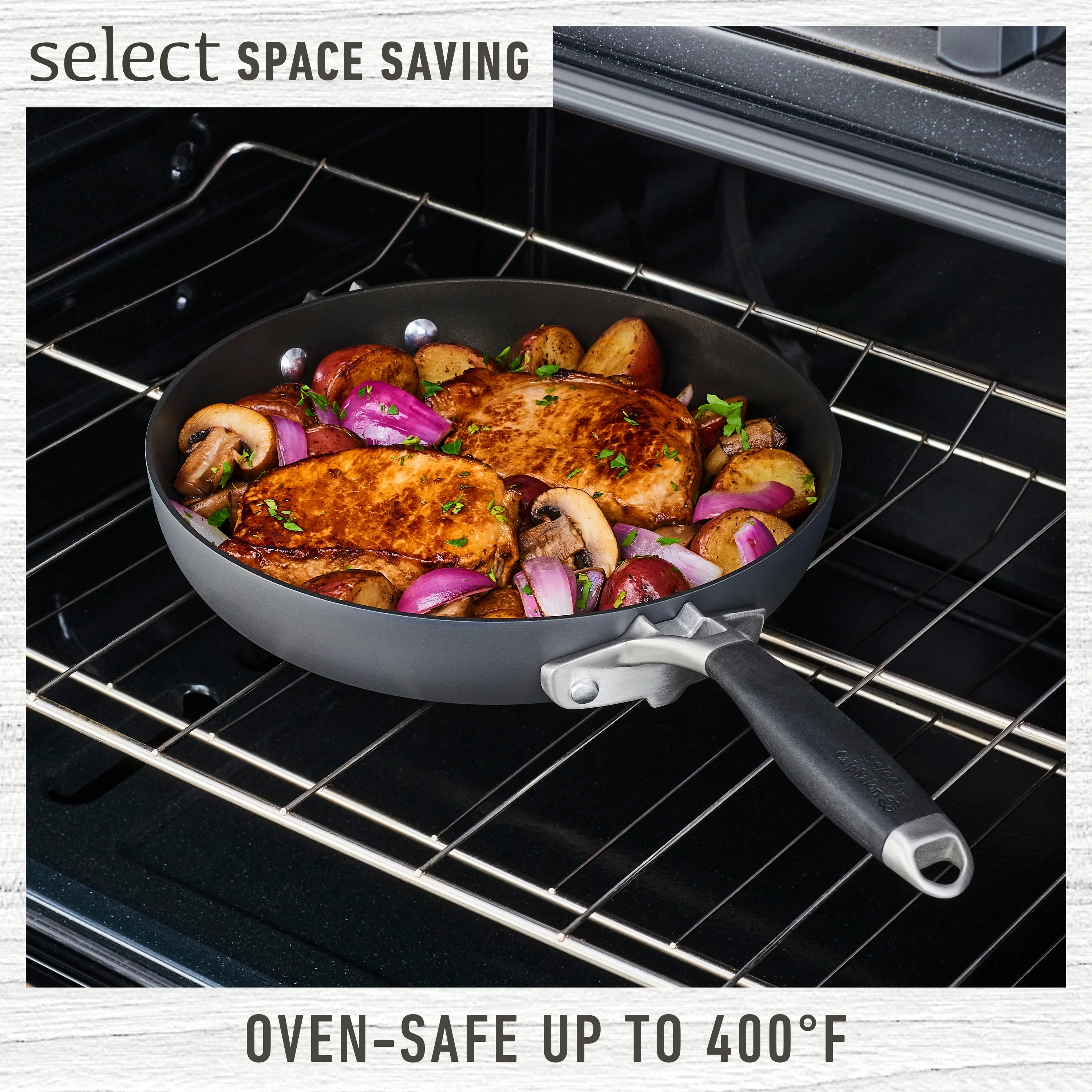 Select by Calphalon Space-Saving Hard Anodized Nonstick Pots and Pans, 14-Piece Cookware and Utensil Set