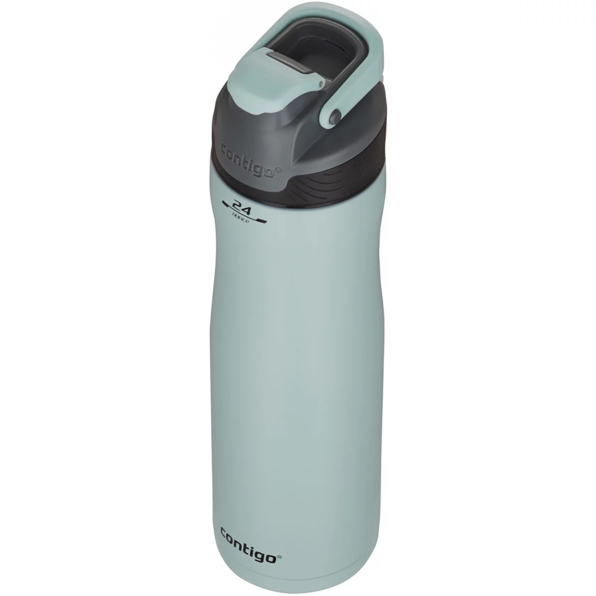 Contigo AutoSeal Chill 24 oz Honeydew Solid Print Double Wall Vacuum Insulated Stainless Steel Water Bottle with Wide Mouth and Flip-Top Lid