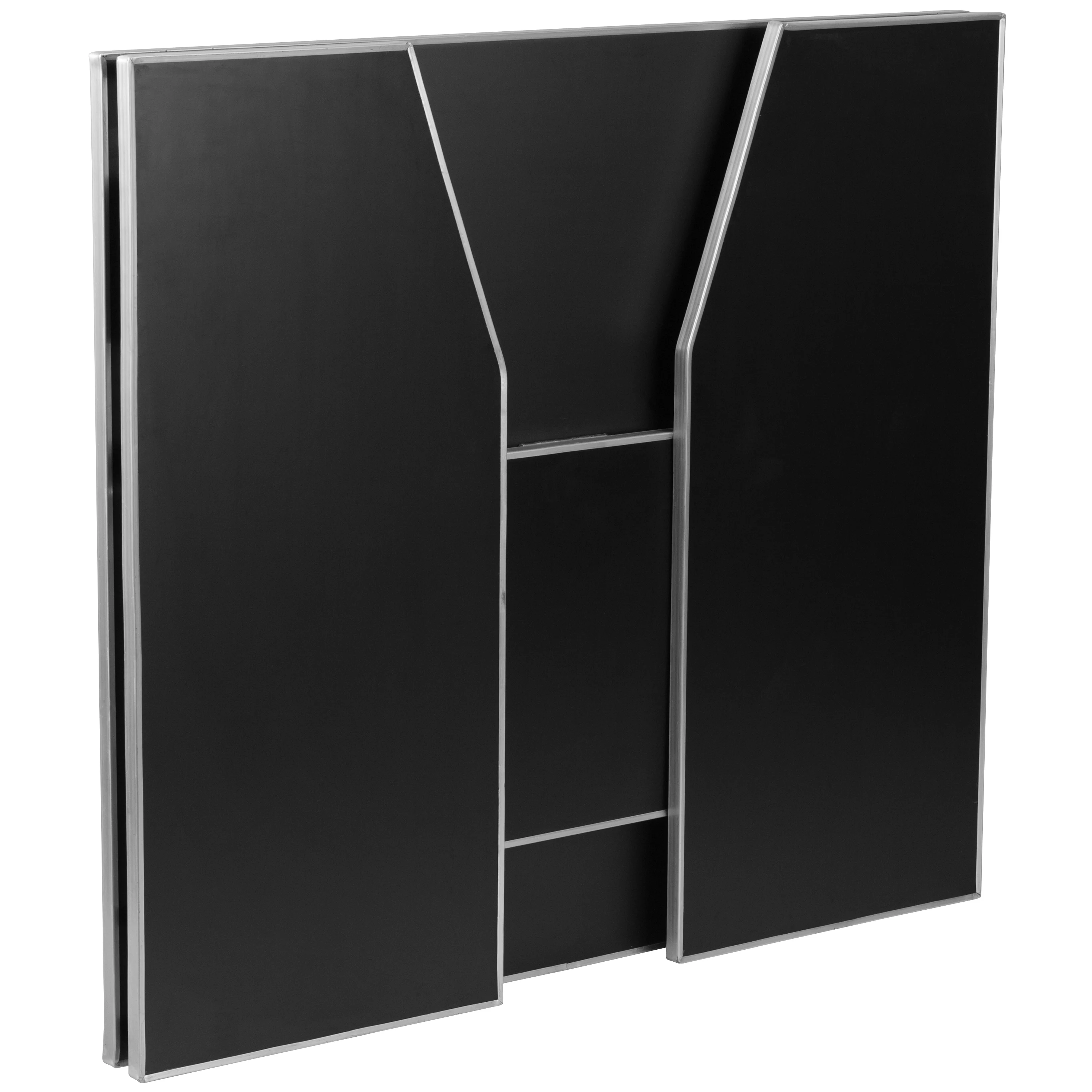 Flash Furniture Amara 4' Black Laminate Foldable Bar - Portable Event Bar