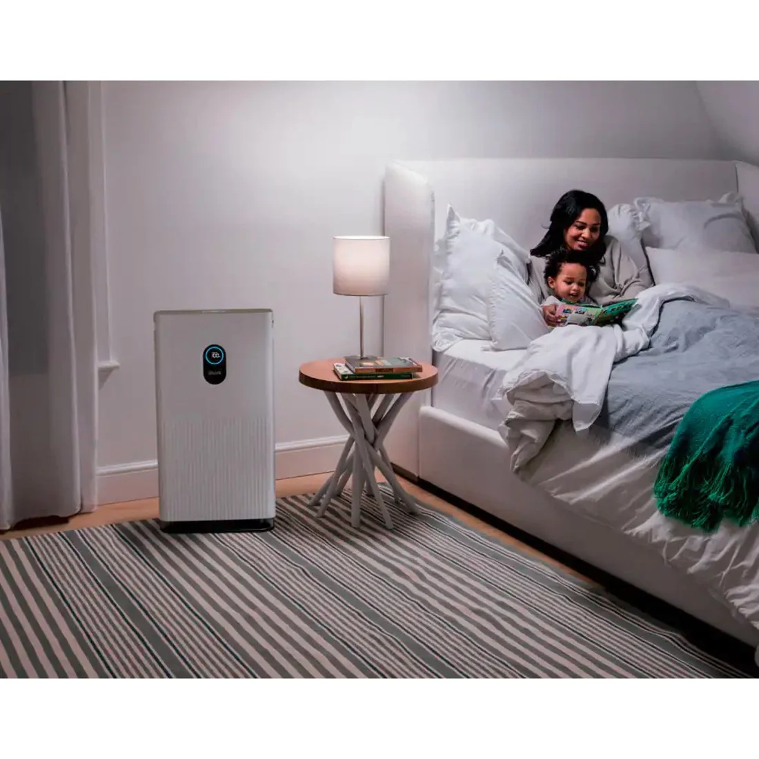 Shark HE601 6 True HEPA Air Purifier With Advanced Odor Lock, 1,200 Sq. Ft. Coverage, White