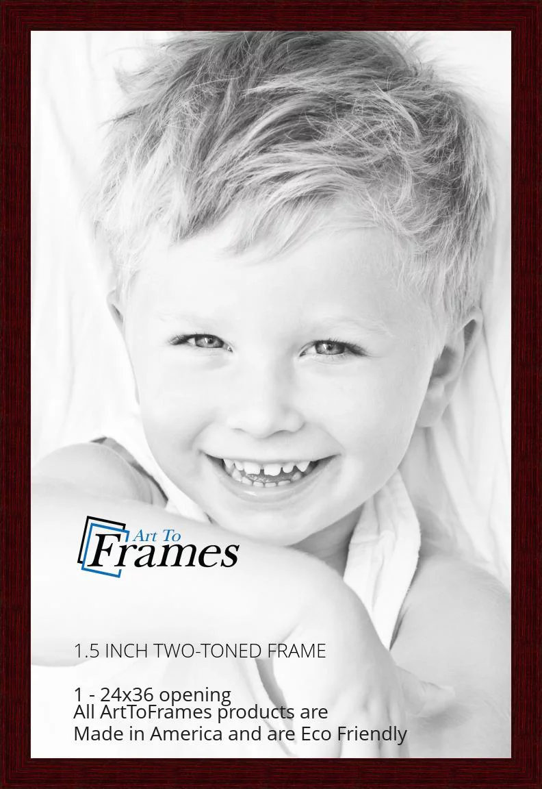 ArtToFrames 10x20 Inch Windsor Mahogany Picture Frame, This Brown MDF Poster Frame is Great for Your Art or Photos, Comes with Regular Glass (4684)